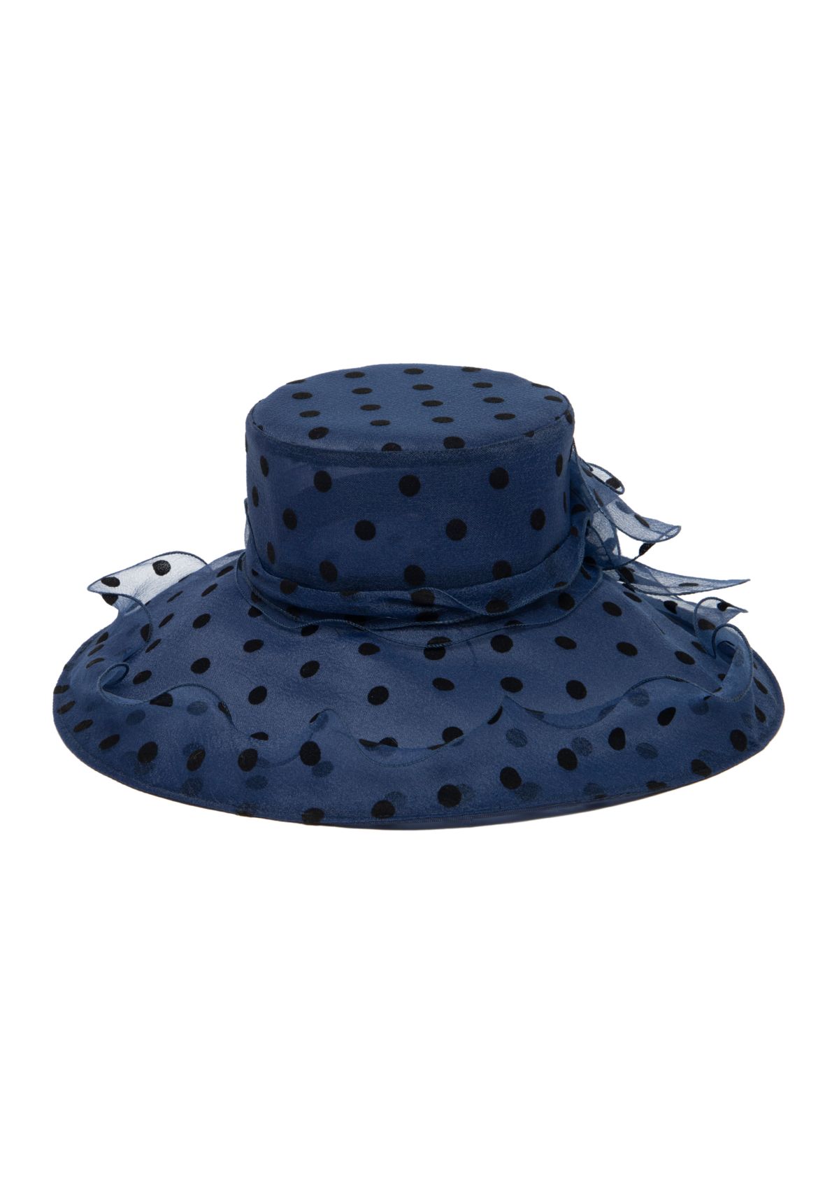 Stiff Mesh Organza Dress Hat with Wire Brim