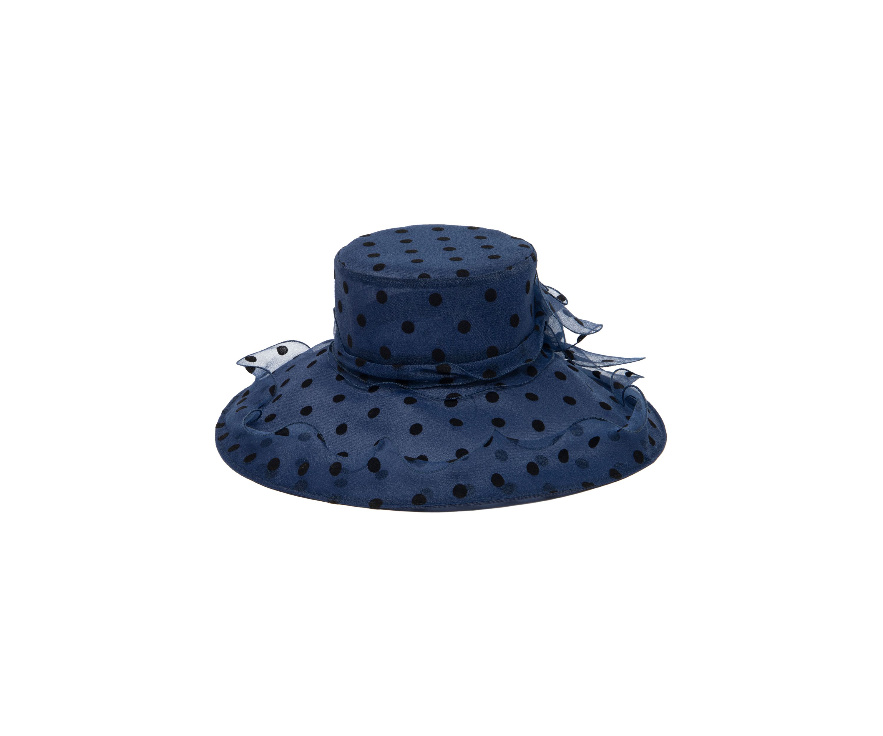 Stiff Mesh Organza Dress Hat with Wire Brim