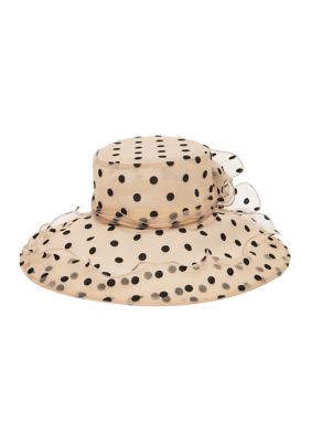 San Diego Hat Company Women's Stiff Mesh Organza Dress Hat with Wire Brim