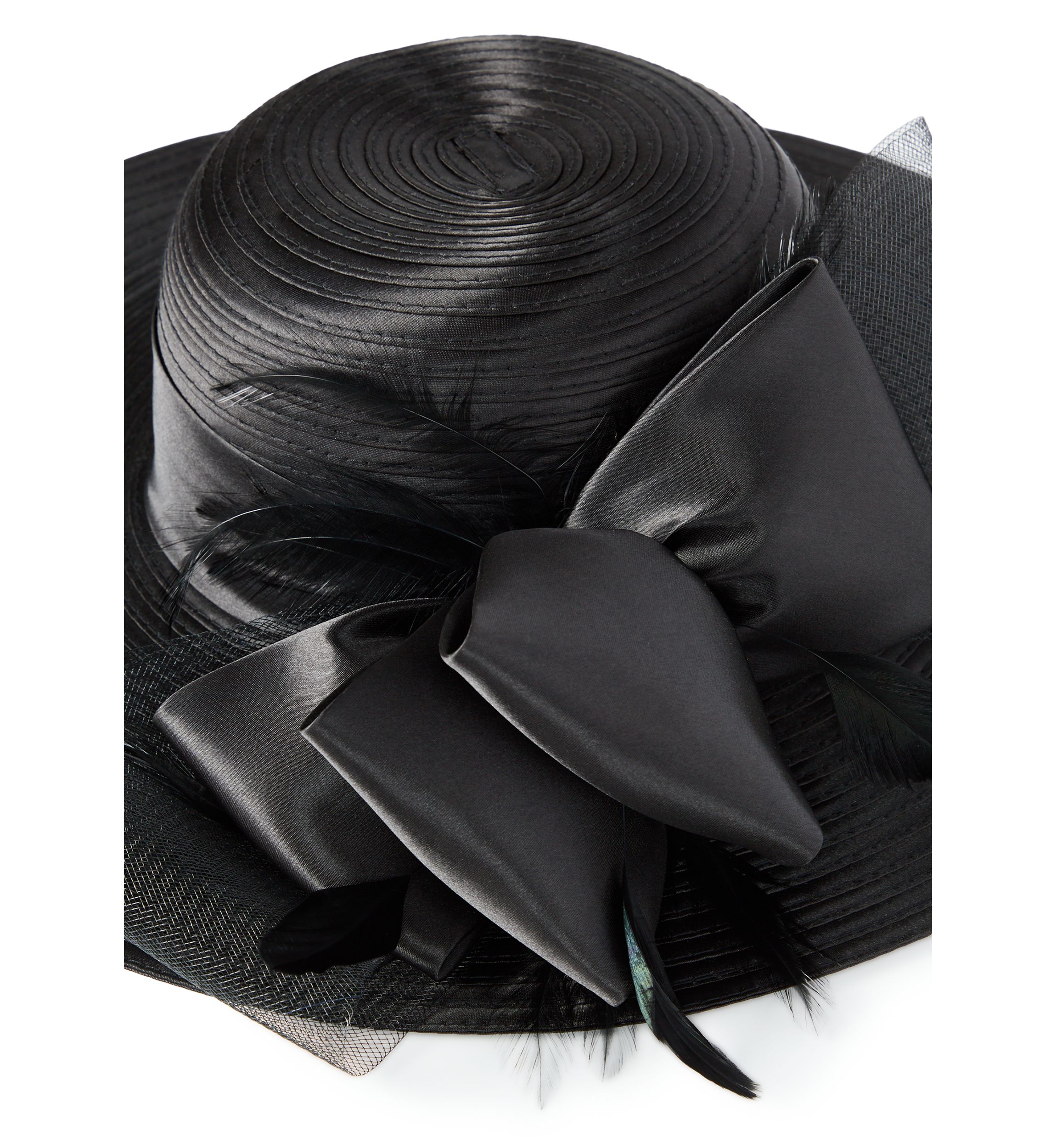 Satin Round Crown Hat