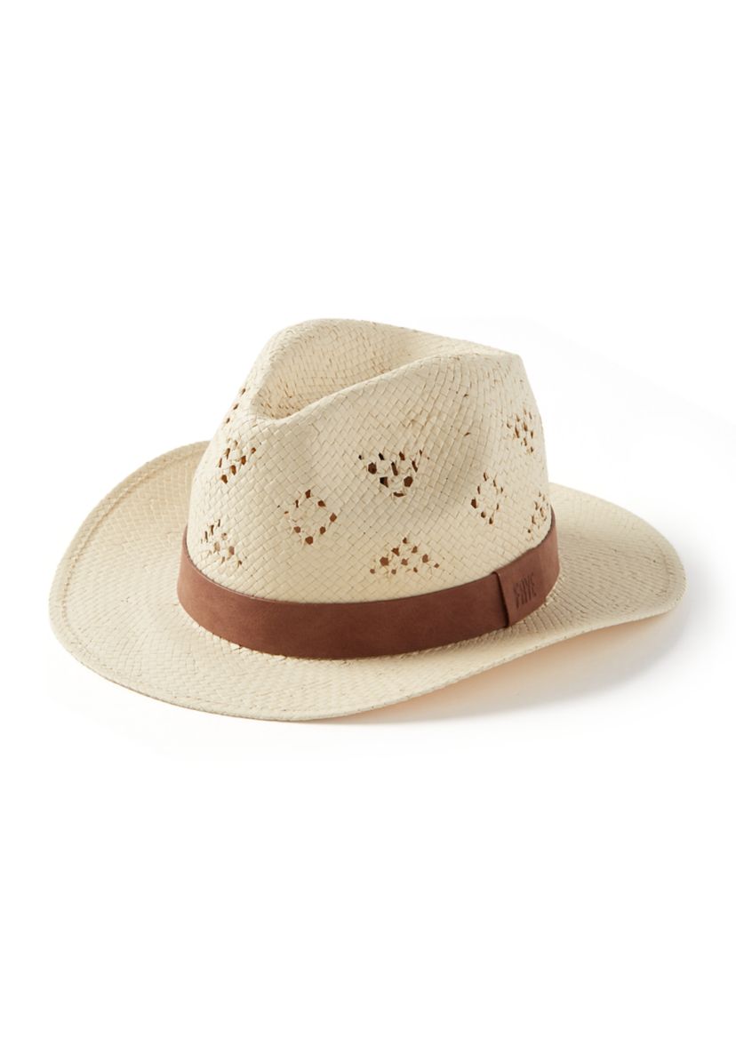 Paper Fedora with Leather Band 