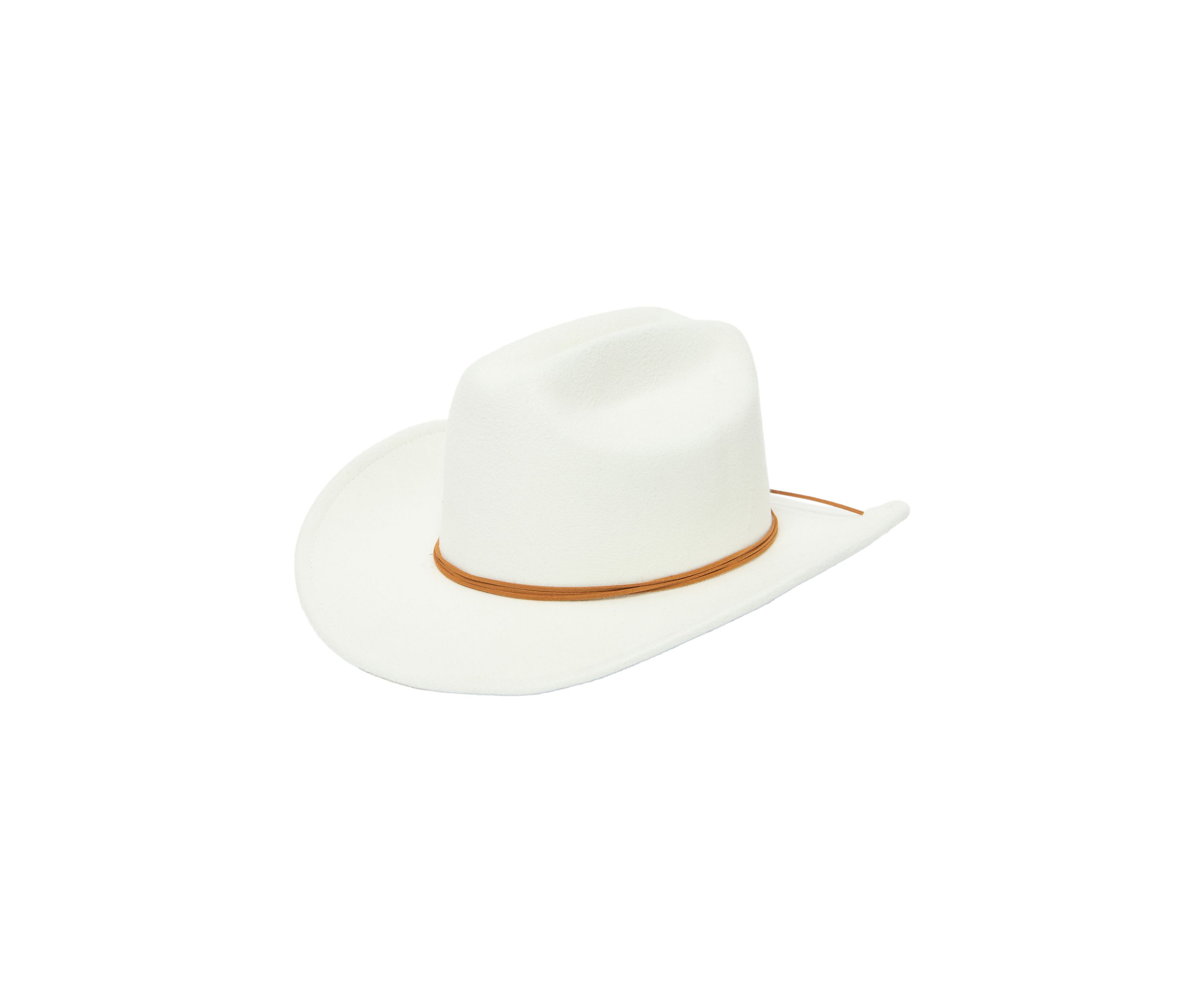 Wool Cowboy Hat with Faux Leather Band