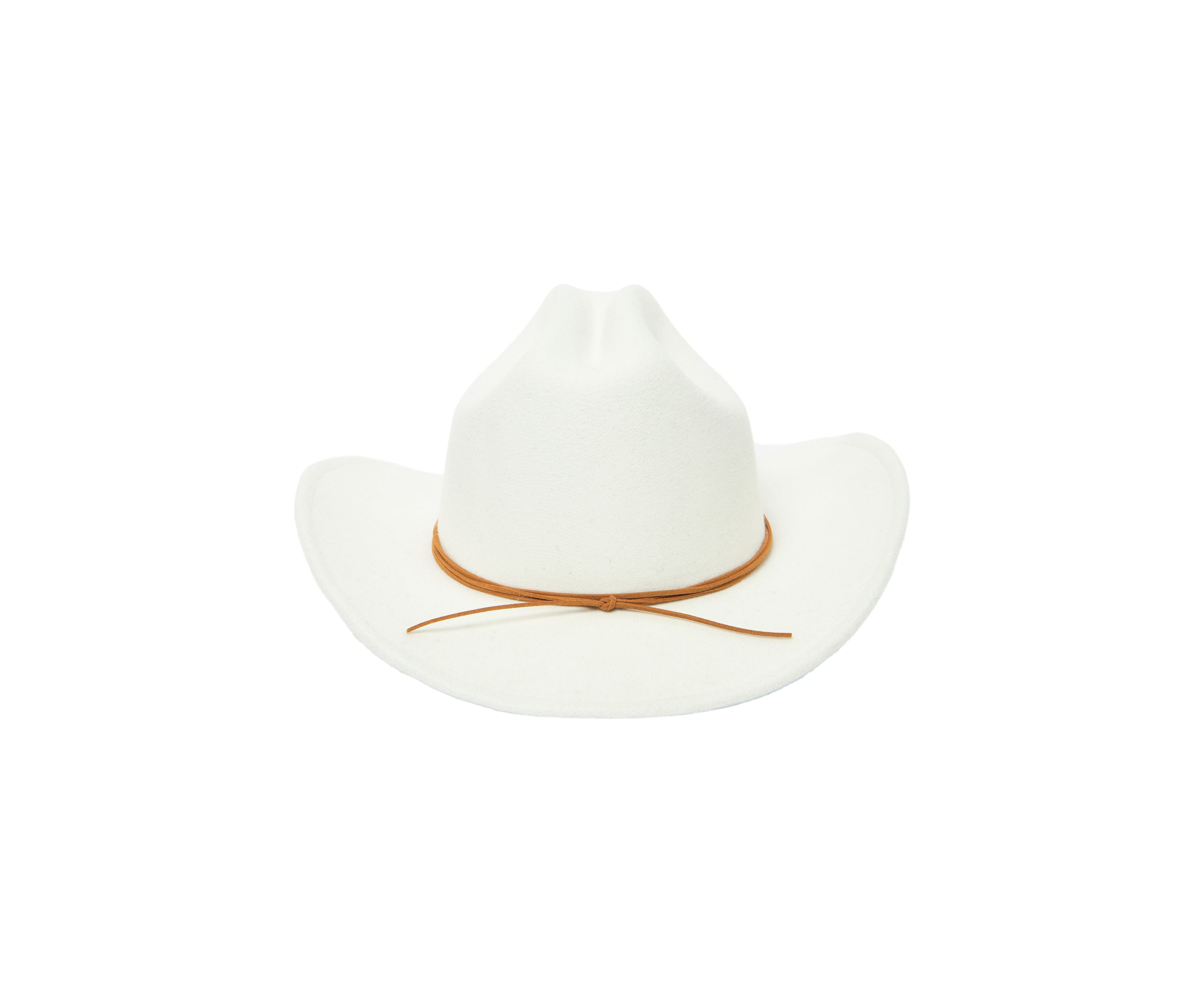 Wool Cowboy Hat with Faux Leather Band