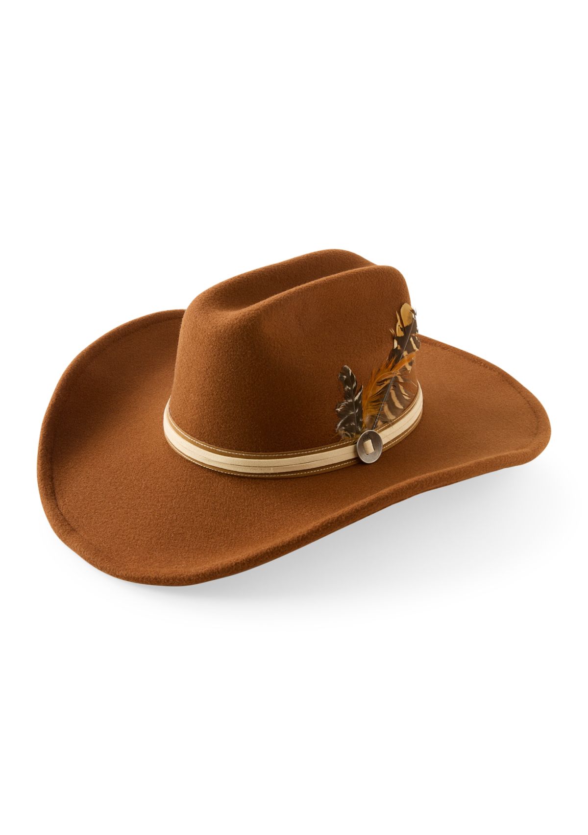 Feather Embellished Cowboy Hat