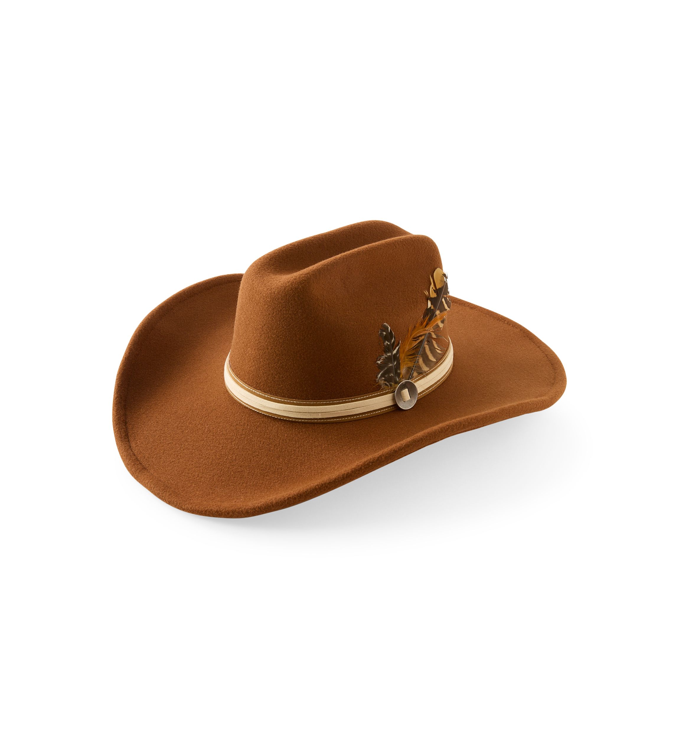 Feather Embellished Cowboy Hat