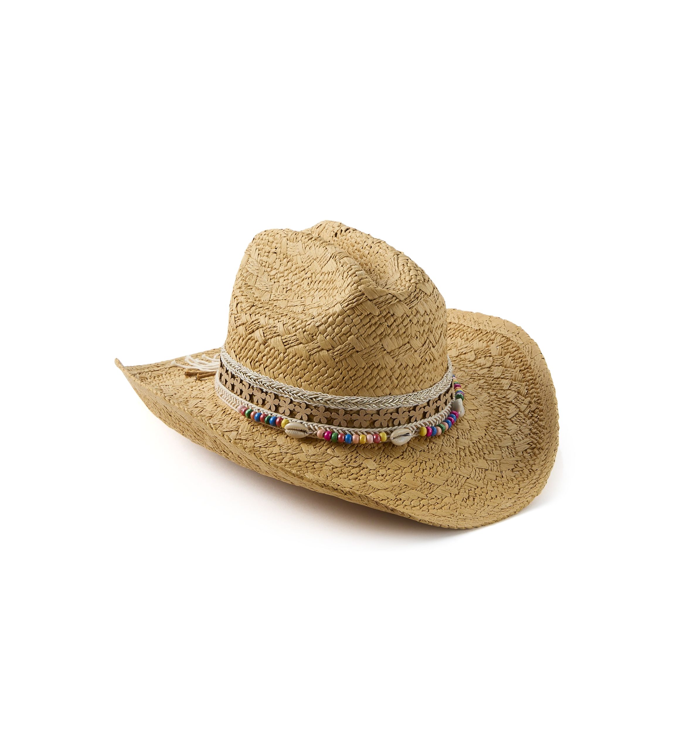 Womens Woven Paper Straw Cattlemans Crease Cowboy Hat