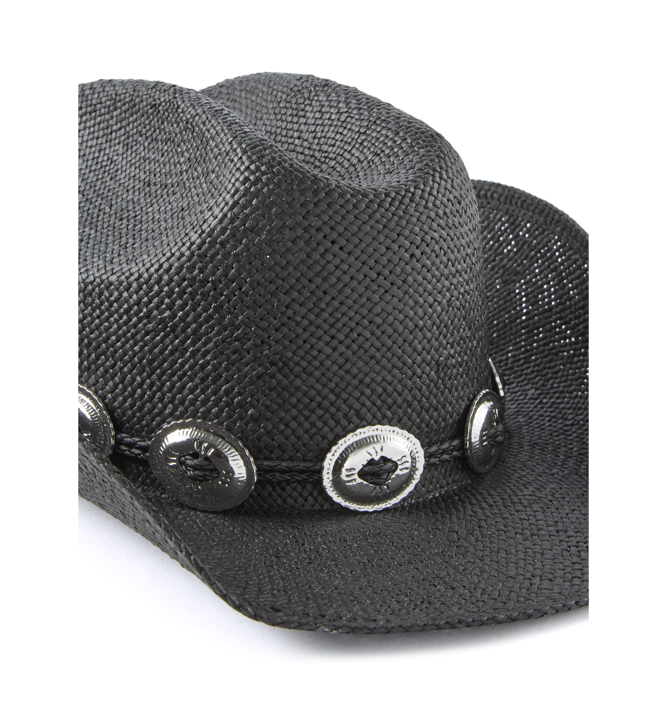 Womens Cattlemans Crease Cowboy Hat with Silver Concho Band