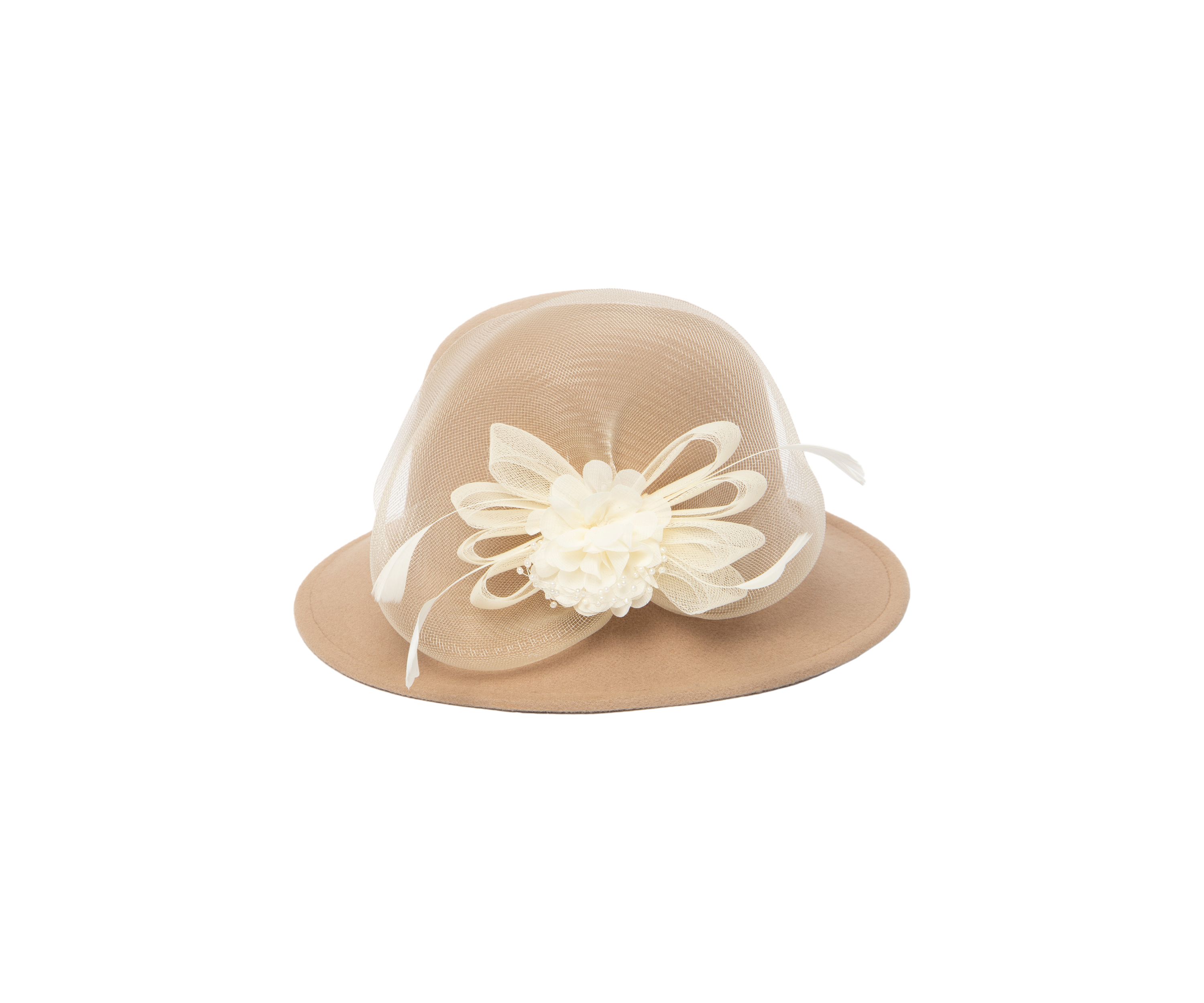 Cloche Hat with Front Cluster 