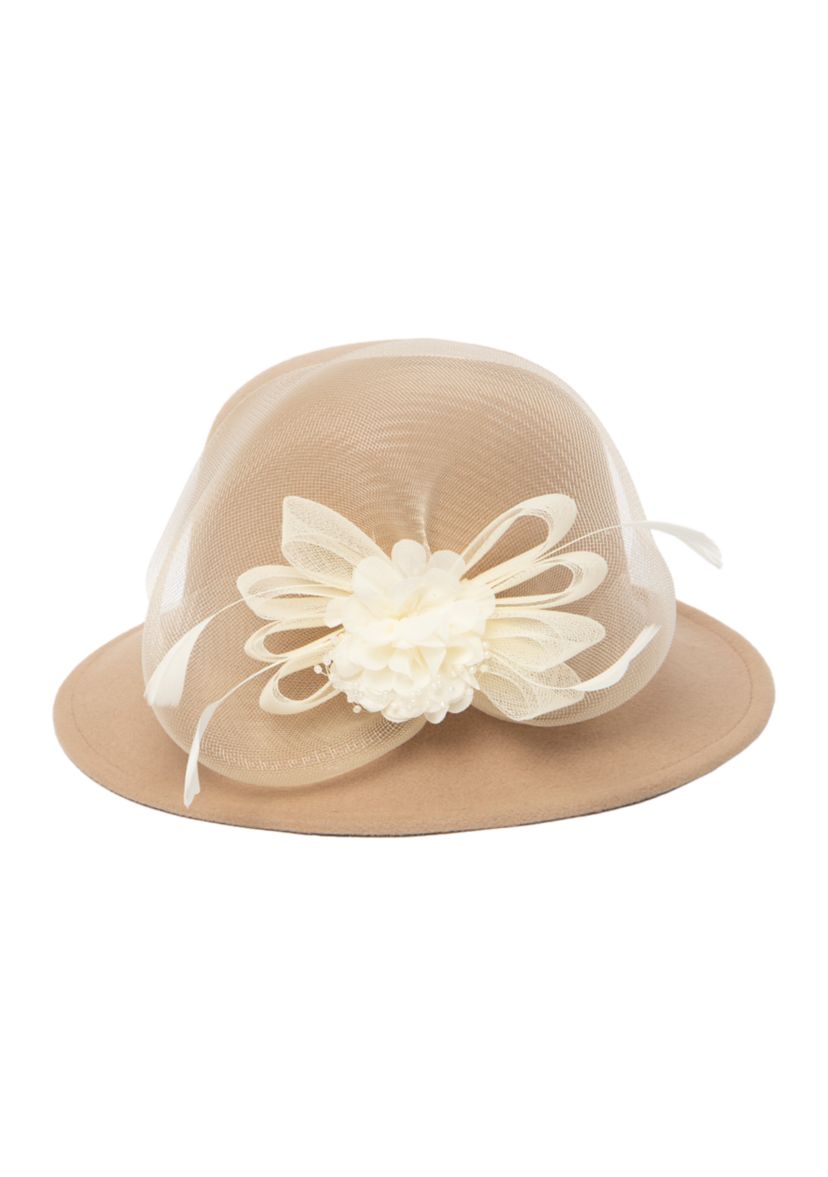 Cloche Hat with Front Cluster 