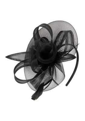 San Diego Hat Company Mesh Disc Fascinator Hat with Bow and  display picture 1