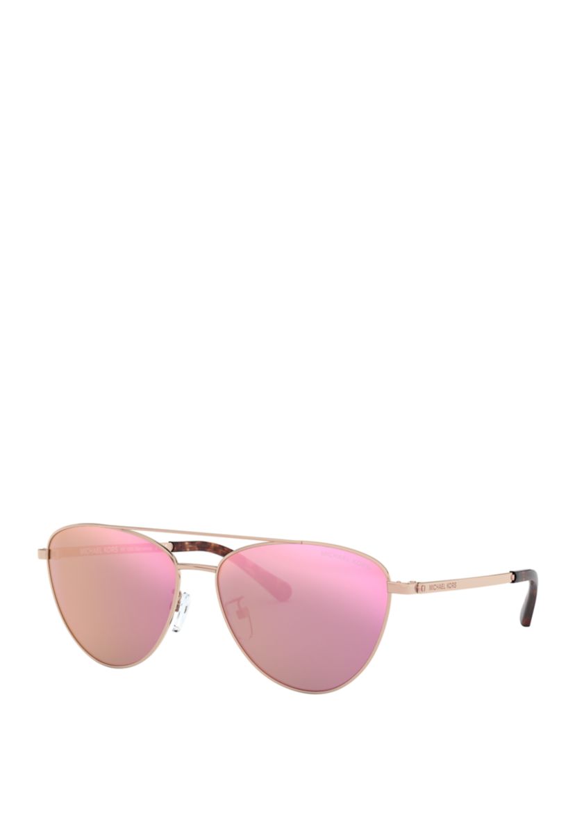 Rose Gold Aviator Sunglasses