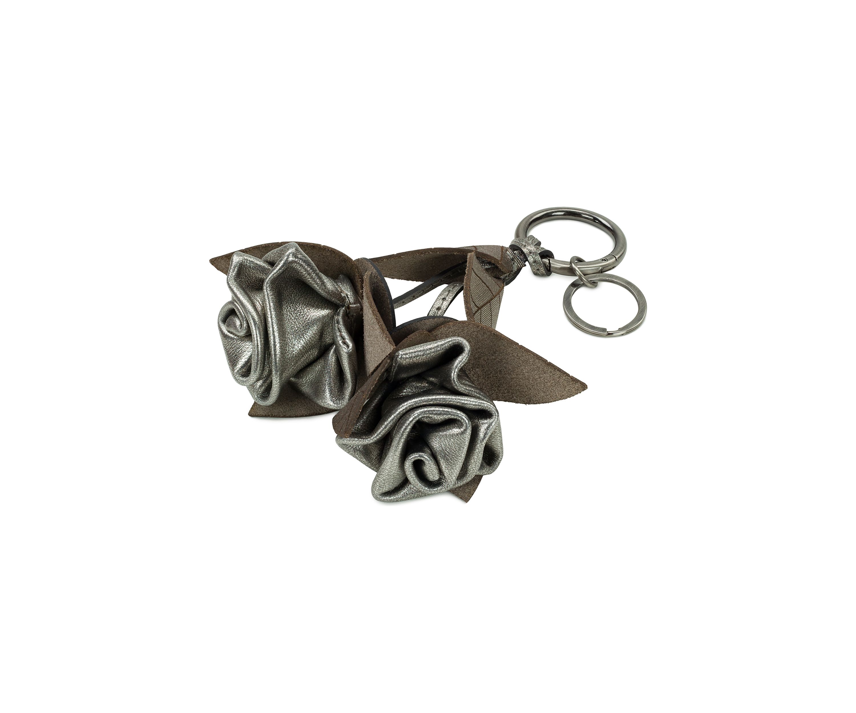 Laced Rose Key Fob - Laser Lace Burnished