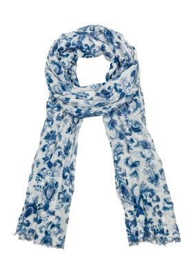 Patricia Nash Women's Printed Scarf, Blue -  0887986374192