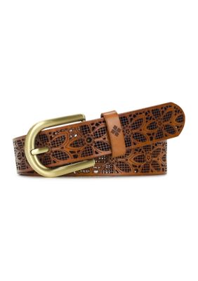 Patricia Nash Women's Vezere Belt - Laser Cut, Tan, Small