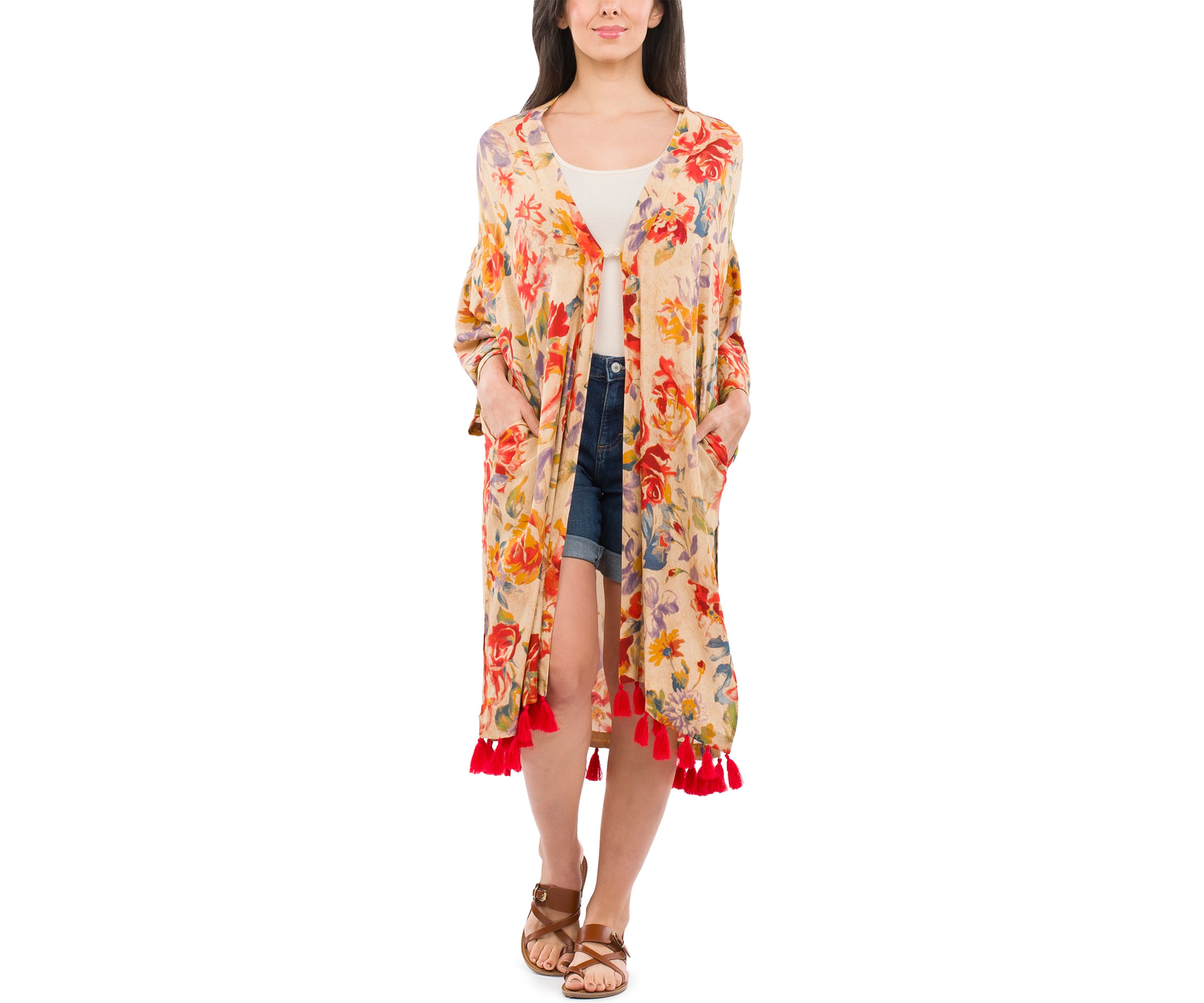 Ruana with Tassels