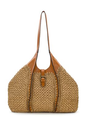 Patricia Nash Santorini Woven Satchel, Tan