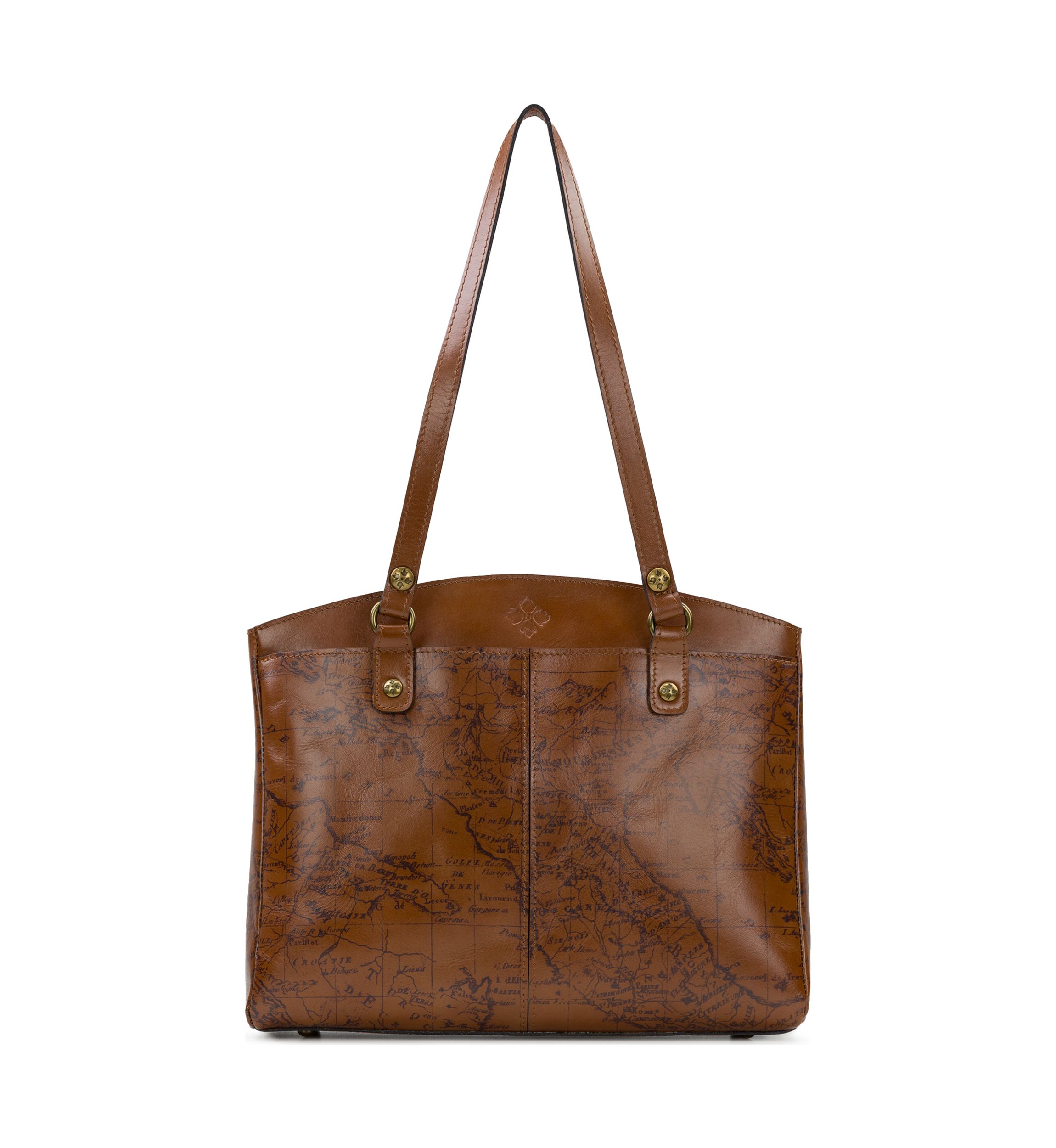 Map Print Poppy Bag