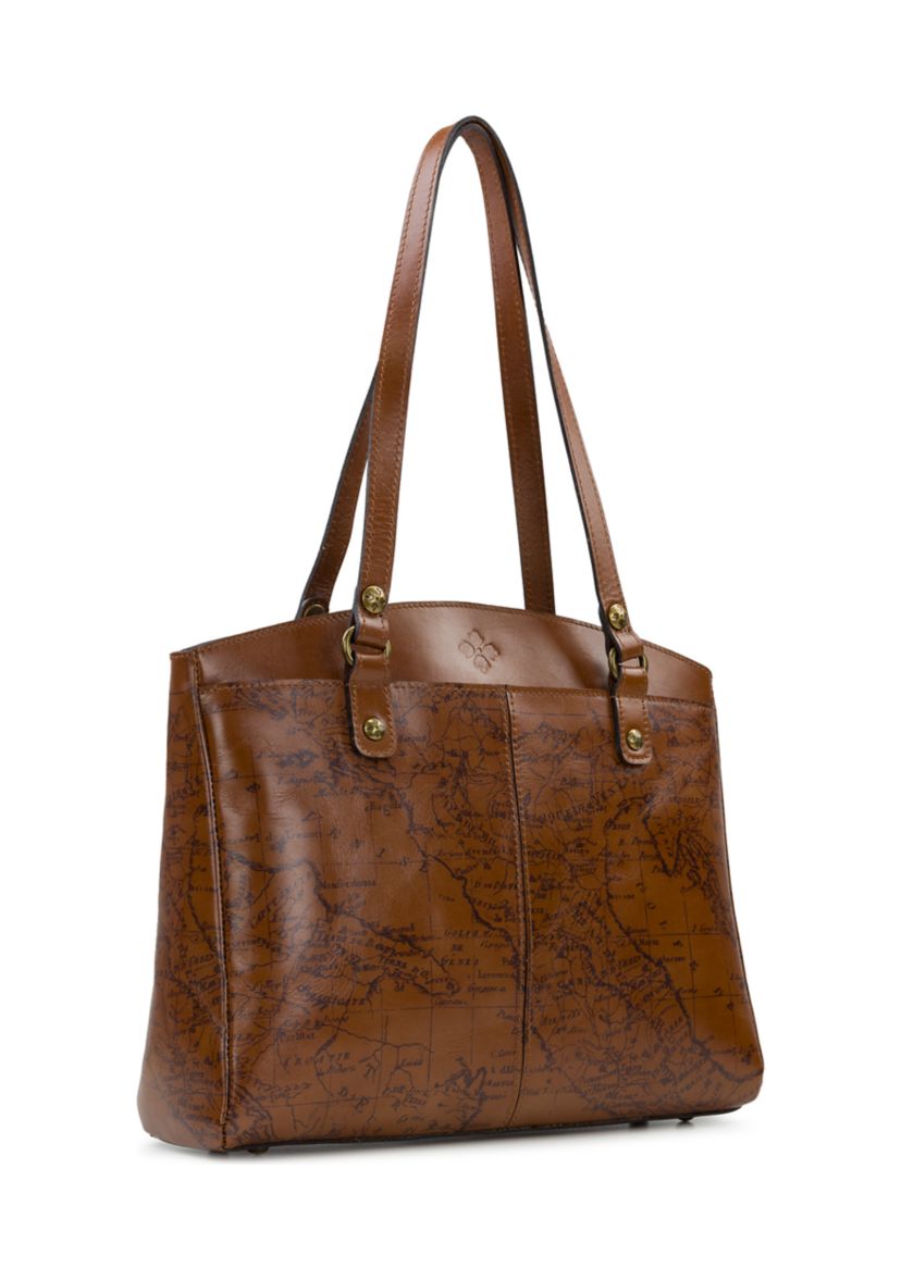 Map Print Poppy Bag