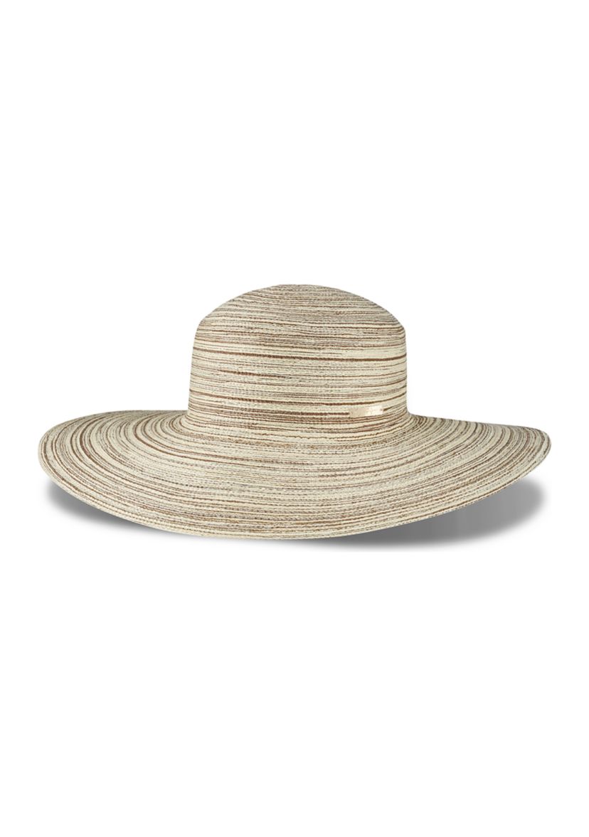 Multi Colored Straw Wide Brim Floppy Hat
