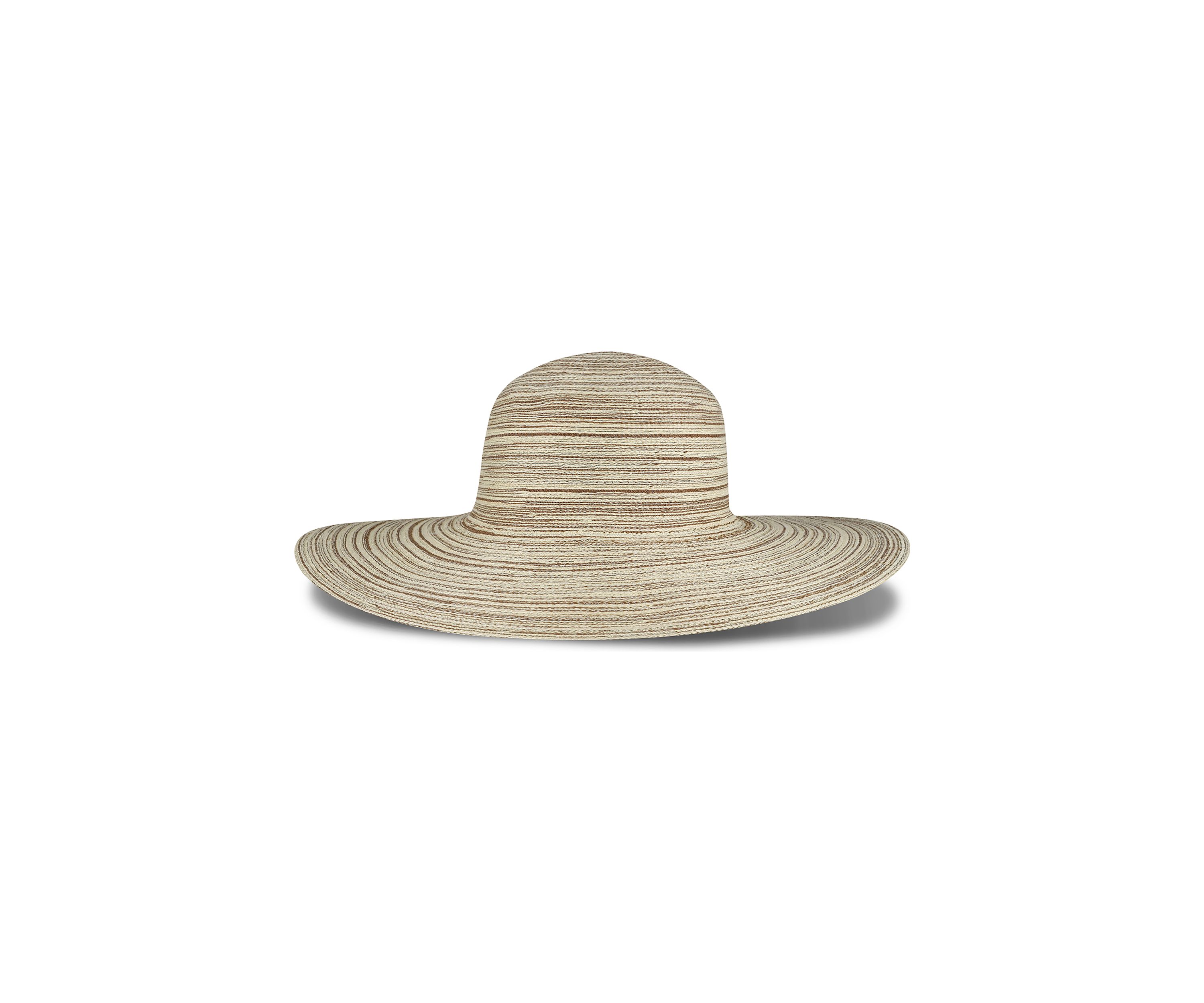 Multi Colored Straw Wide Brim Floppy Hat