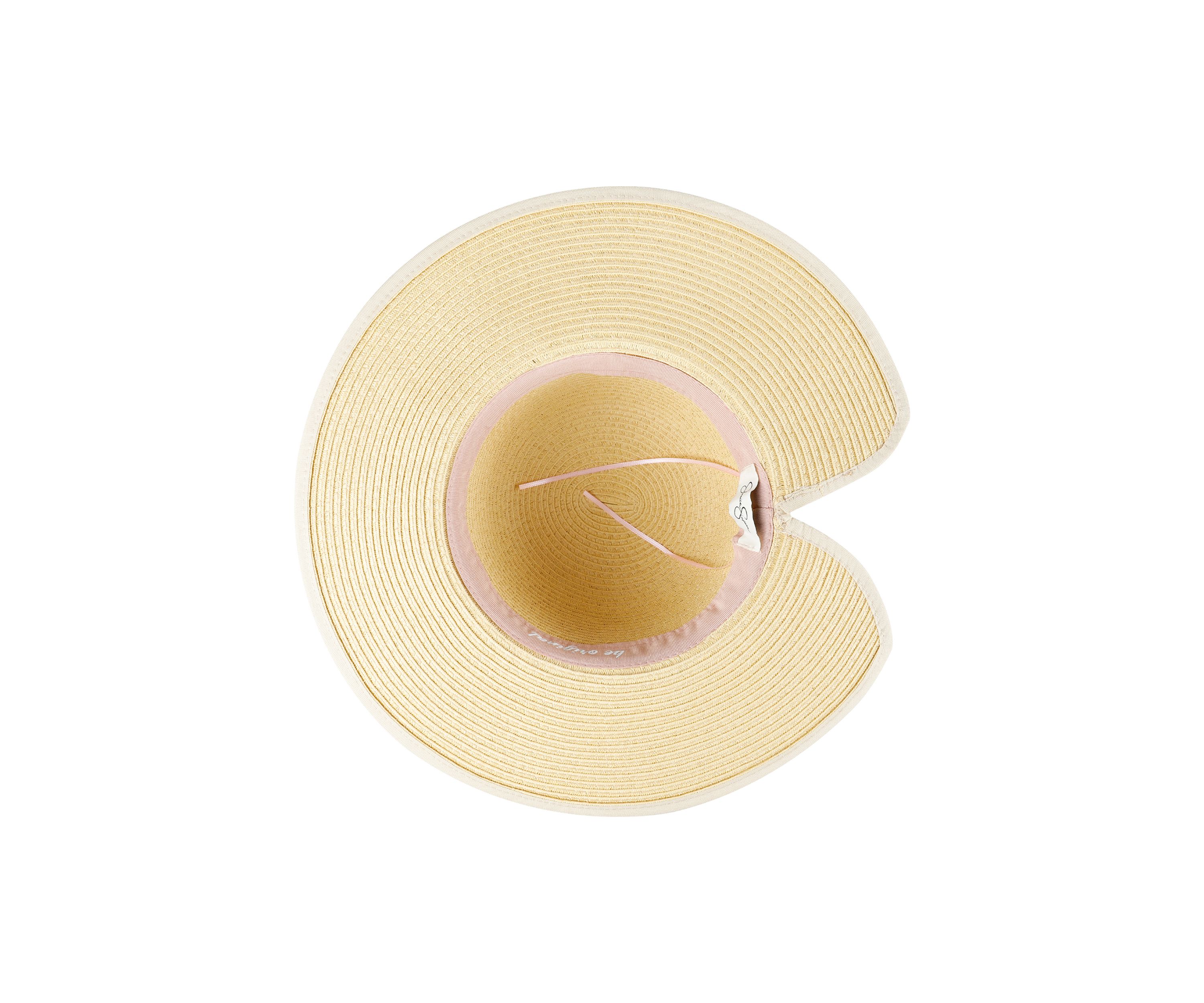 Domed Top Straw Hat with Multi Colored Rope Band