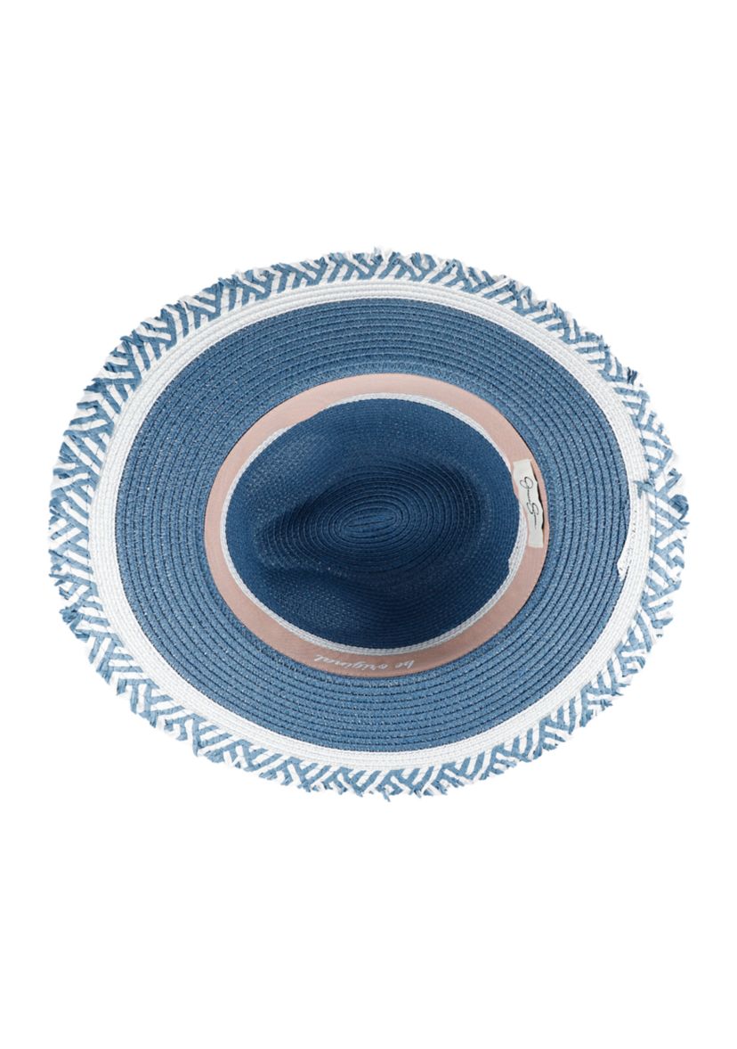 Fashion Straw Wide Brim Fringe Tassel Hat