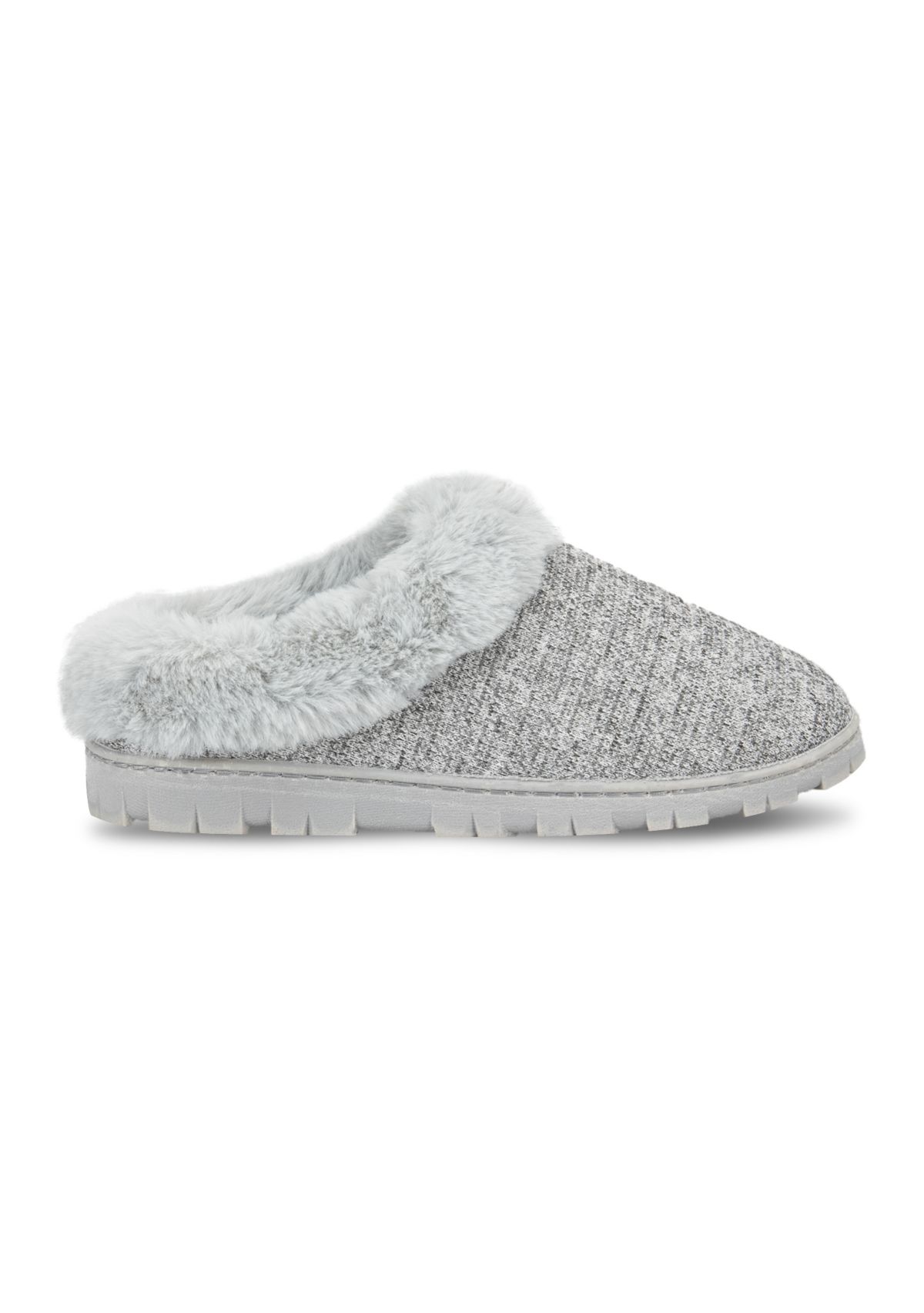Womens Lurex Knit Clog Slipper