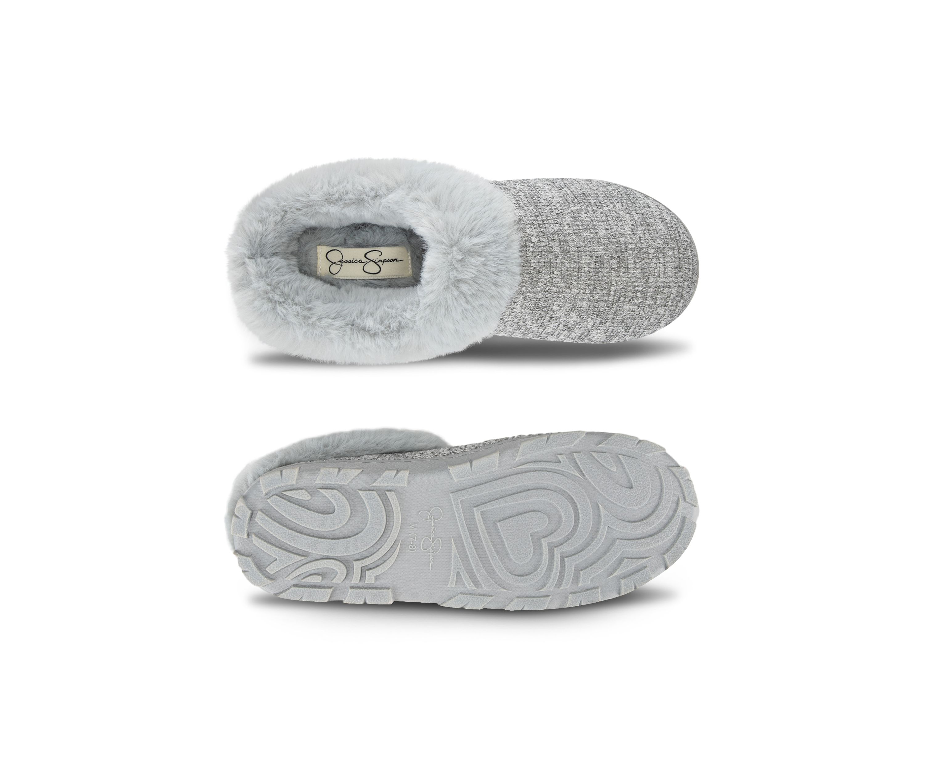 Womens Lurex Knit Clog Slipper