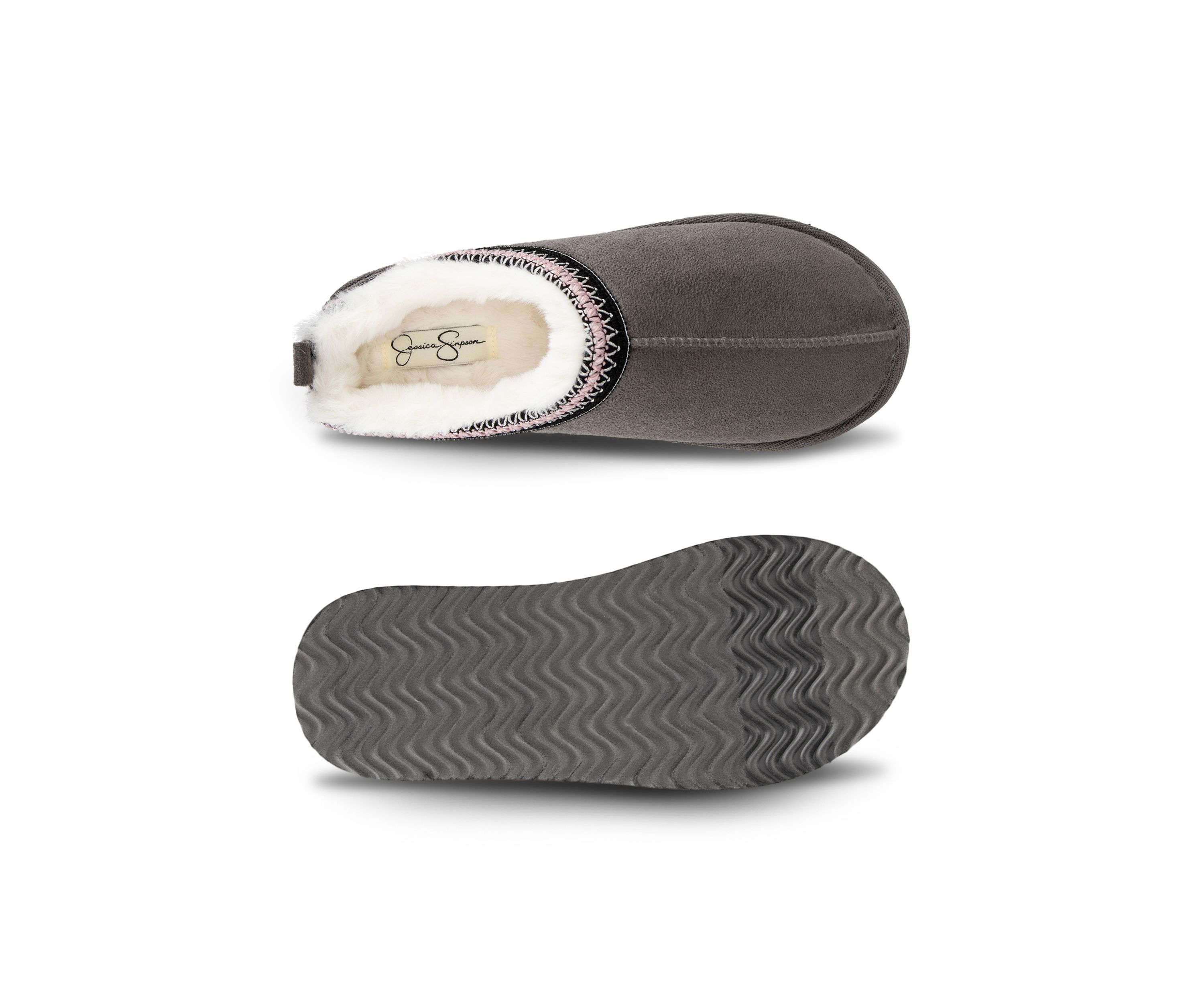 Womens Microsuede Platform Clog Slippers