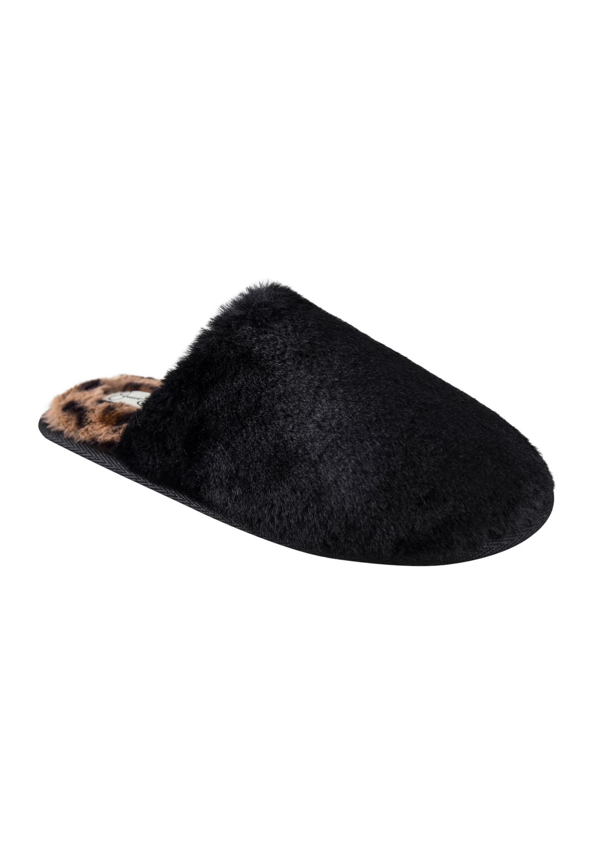 Plush Leopard Printed Slippers