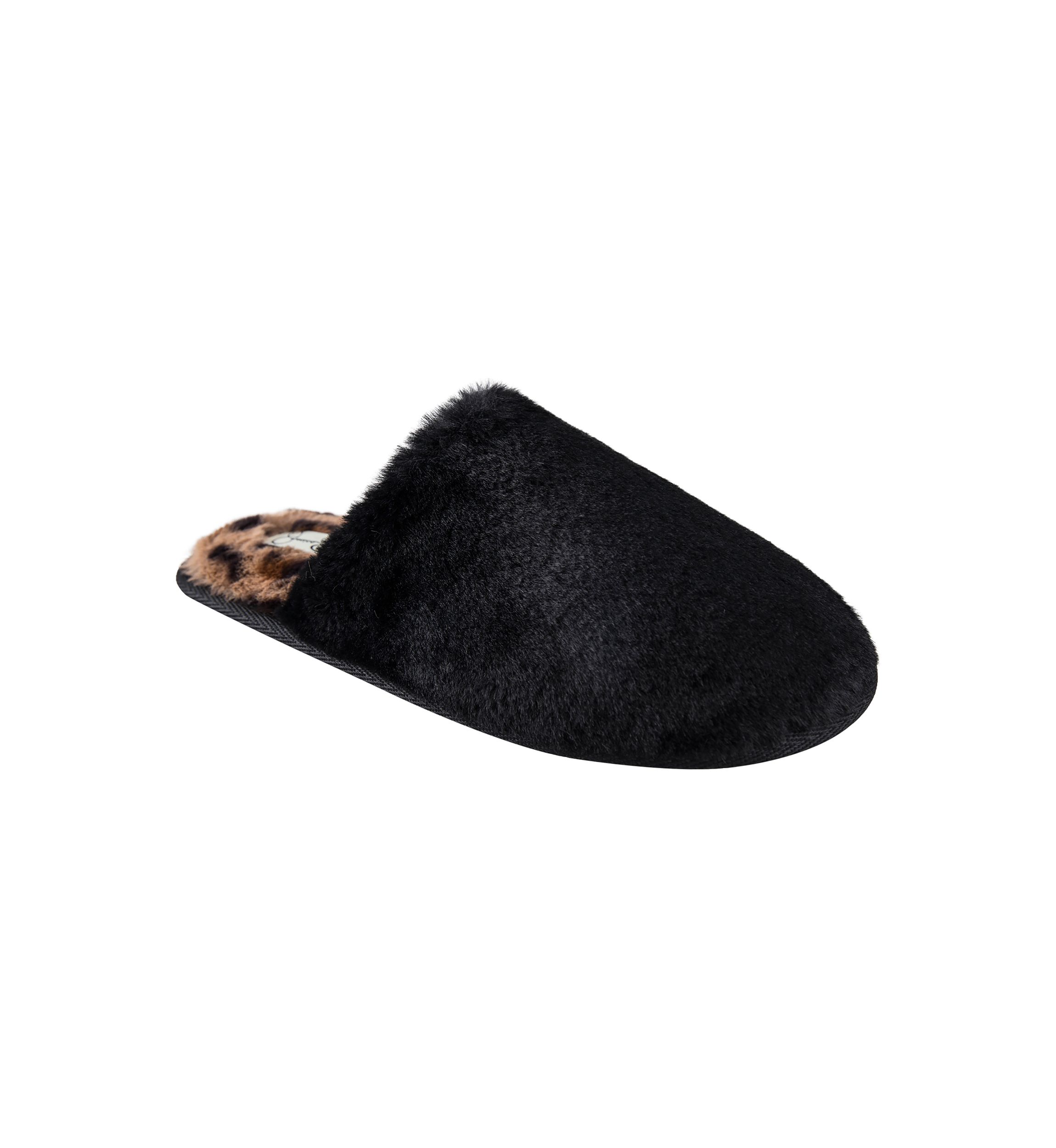 Plush Leopard Printed Slippers