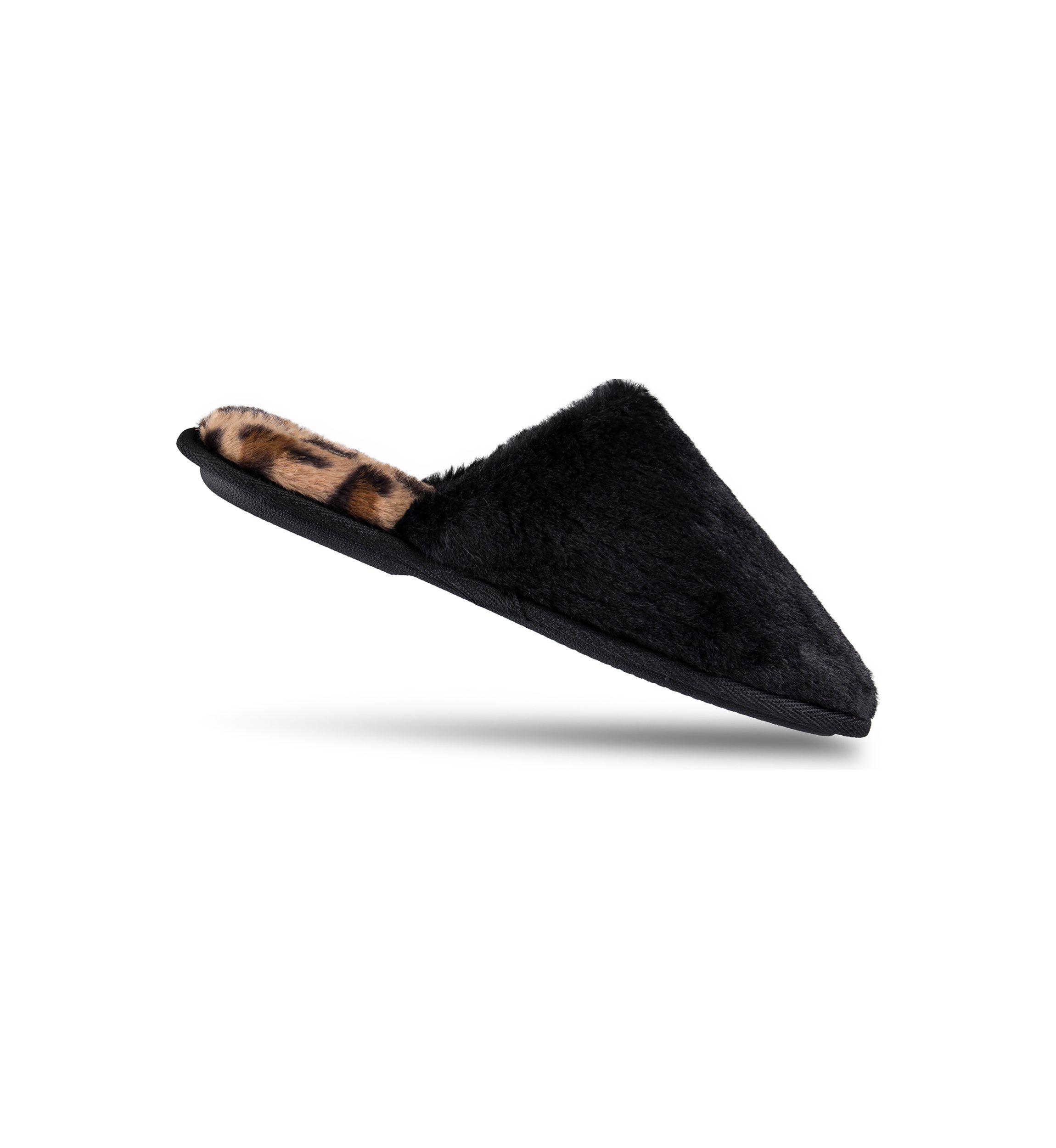 Plush Leopard Printed Slippers