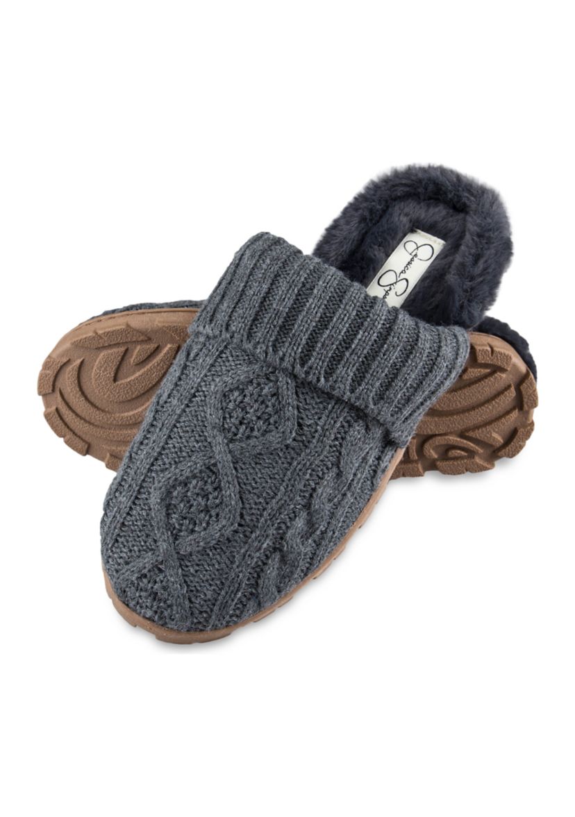 Cable Knit Clog Slippers