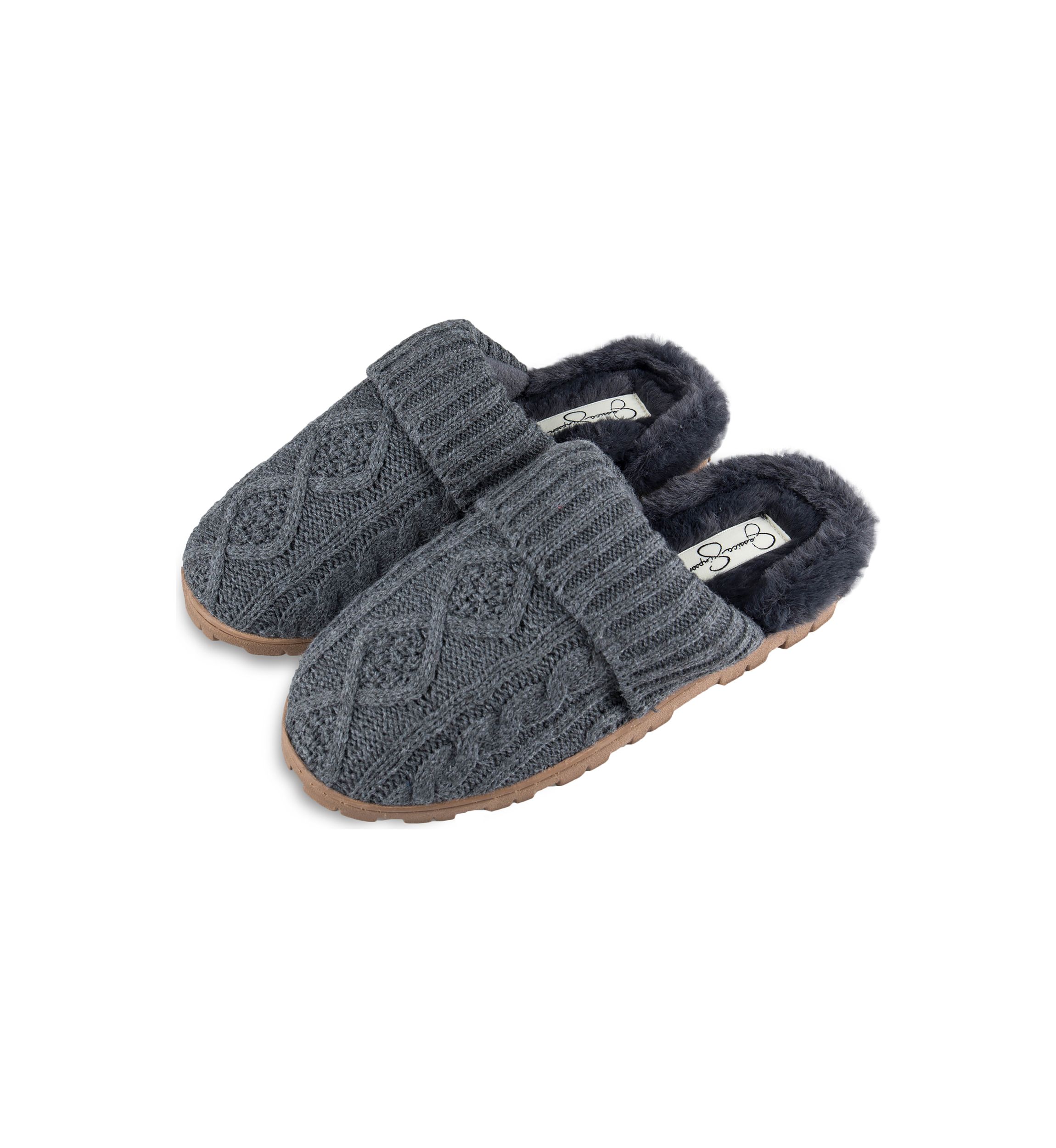 Cable Knit Clog Slippers