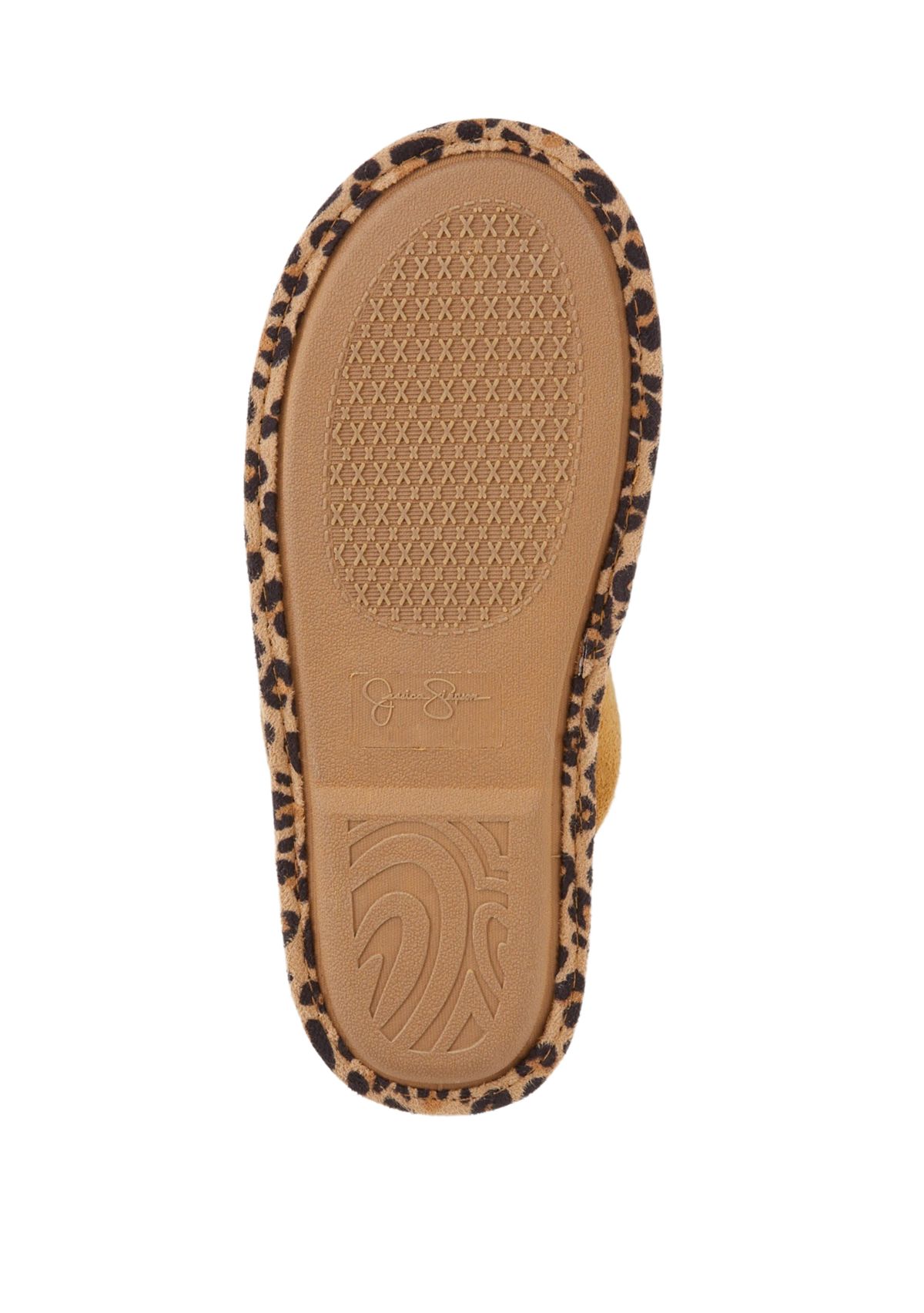 Microsuede Scuff Plush Leopard Lined Slippers