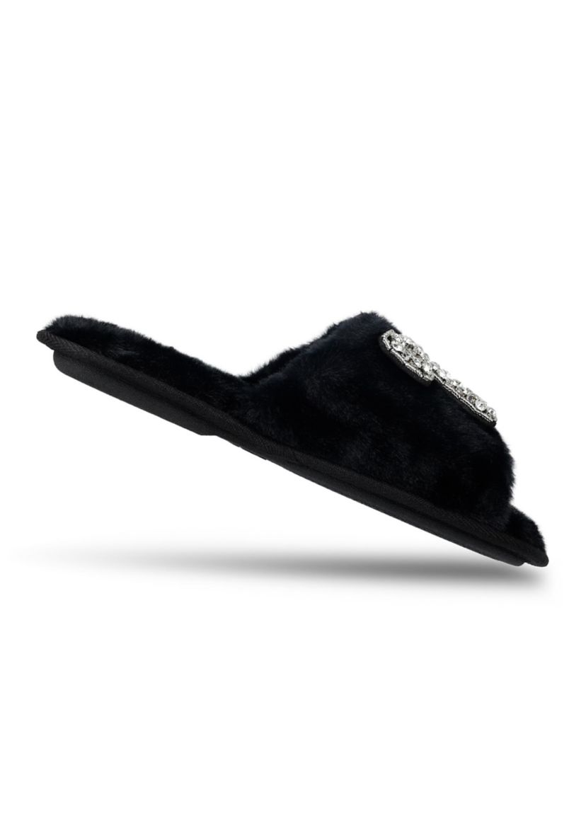 Bead Bow One Band Slide Slippers