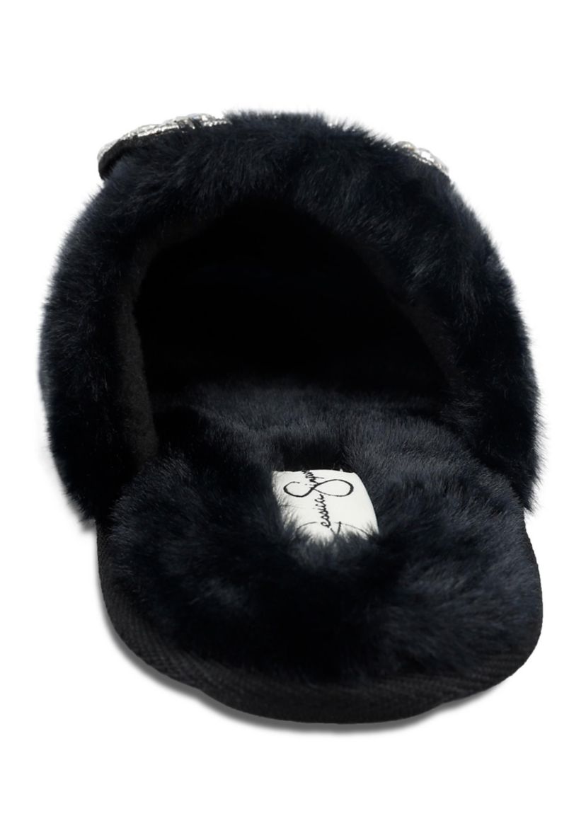 Bead Bow One Band Slide Slippers
