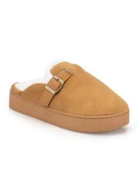 Jessica Simpson Women's Microsuede Platform Clog Slippers