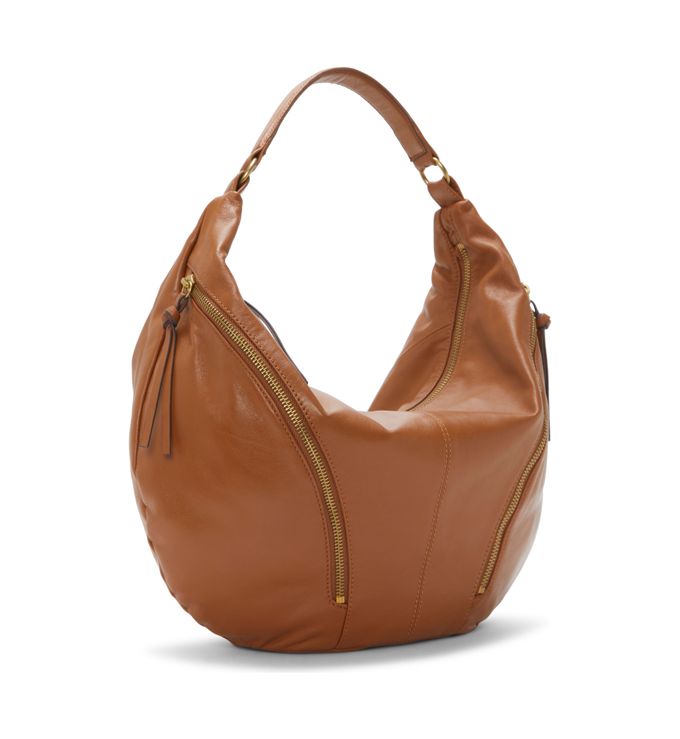 Lexy Crescent Leather Hobo Bag