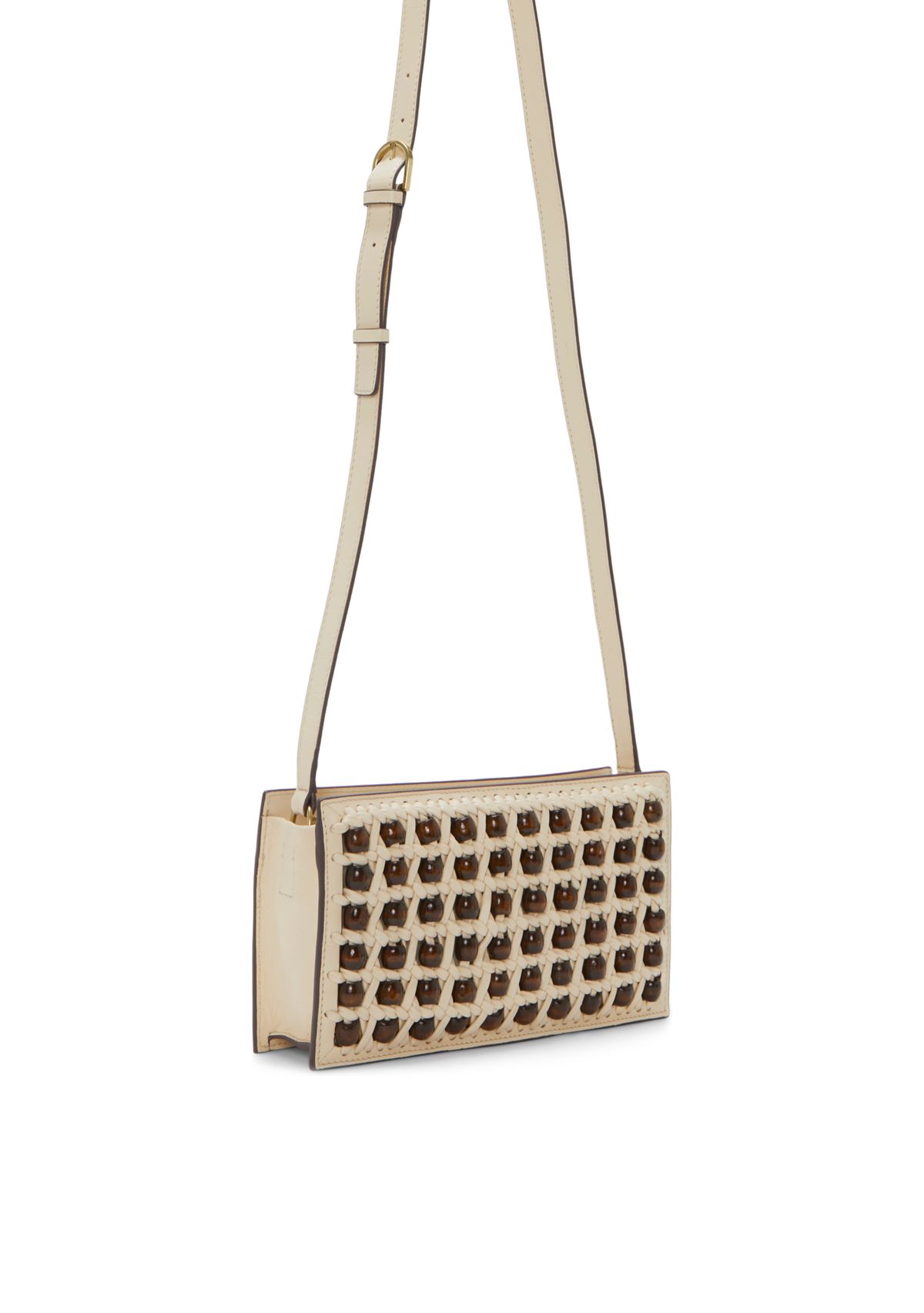 Lova Beaded Leather Crossbody Bag