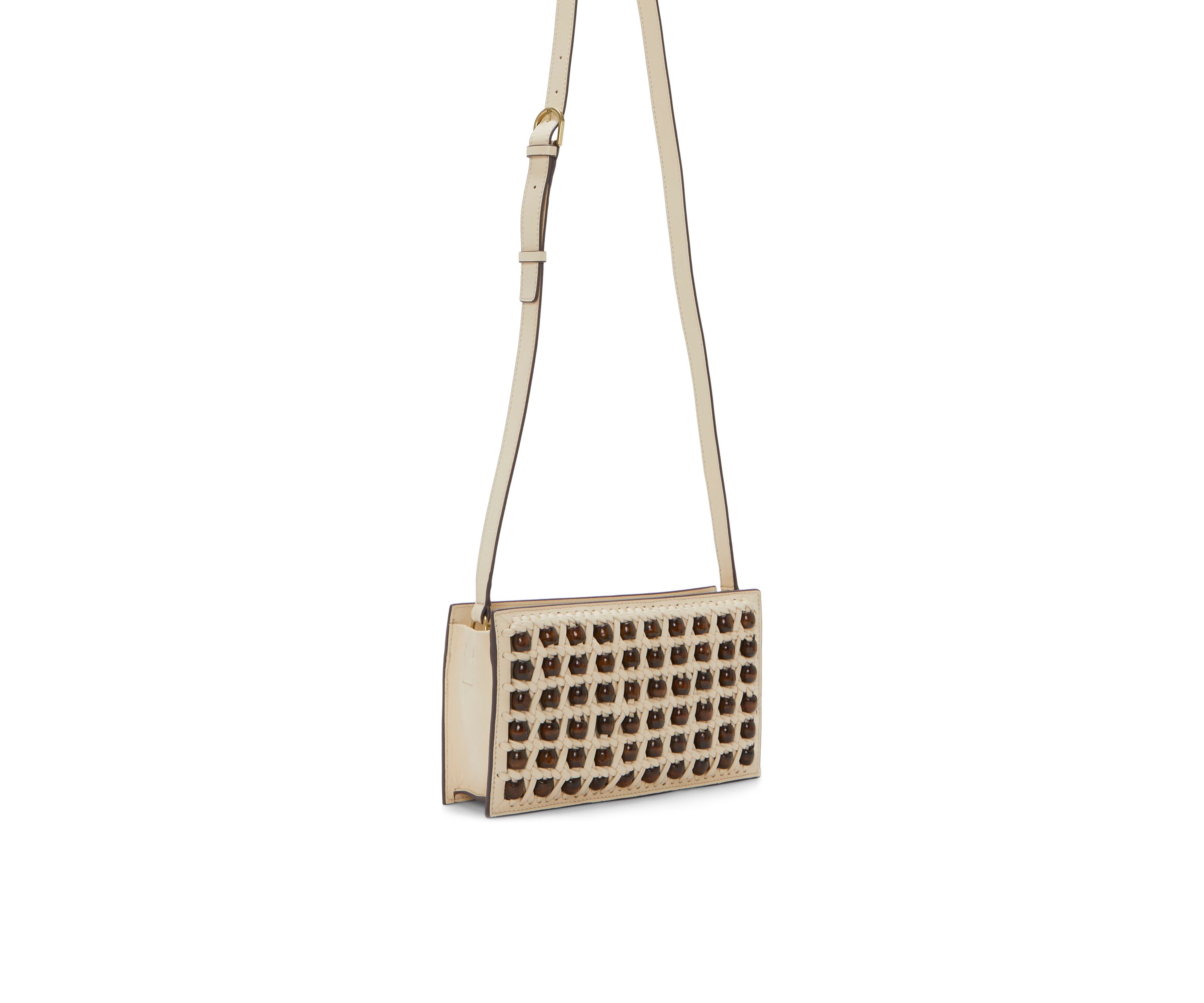 Lova Beaded Leather Crossbody Bag