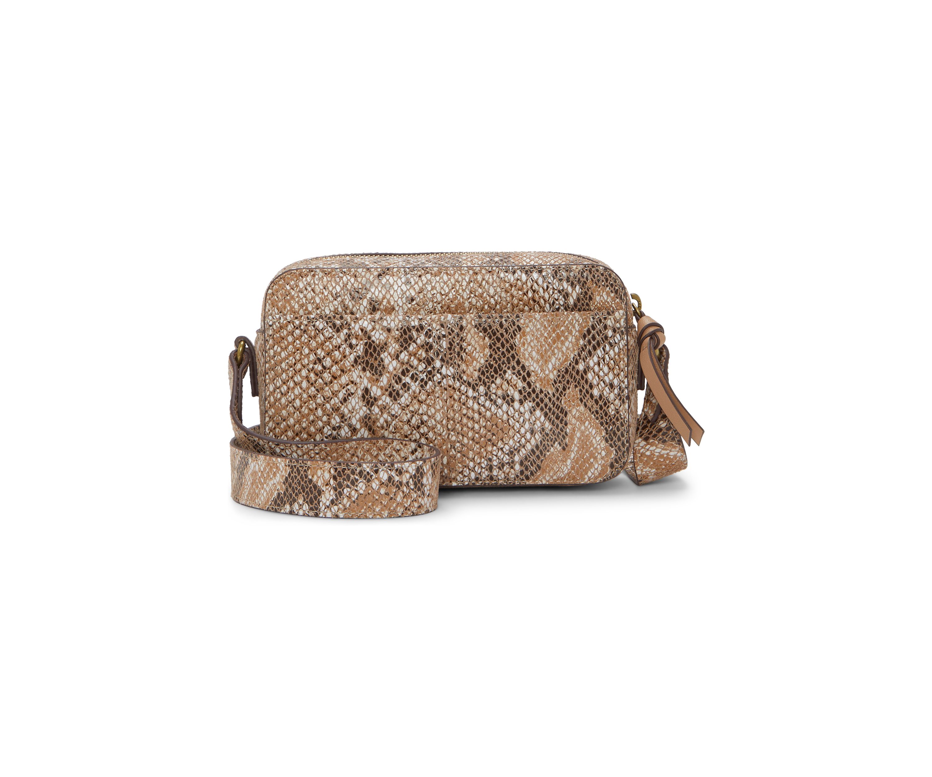 Mora Snakeskin Crossbody Camera Bag