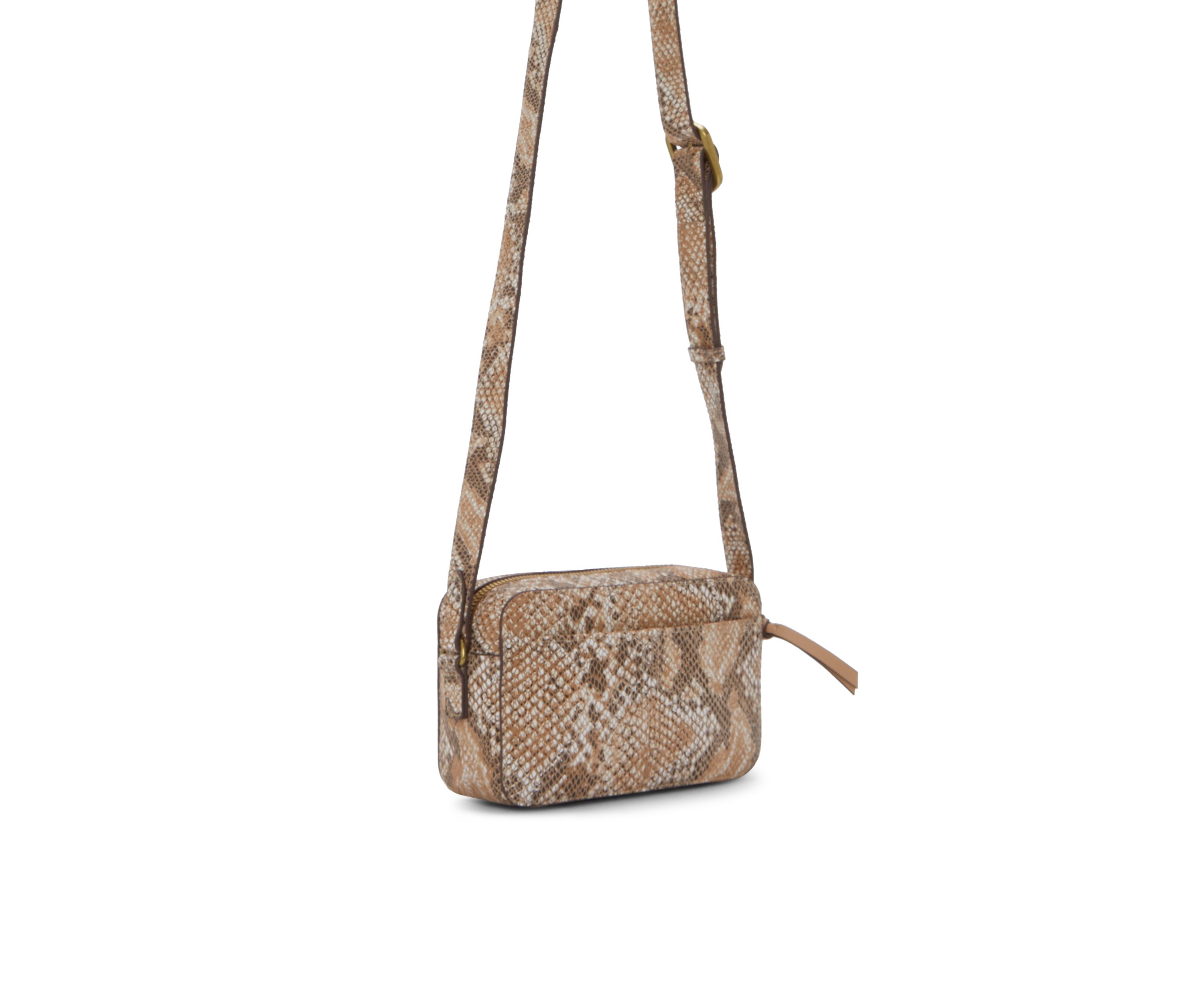 Mora Snakeskin Crossbody Camera Bag