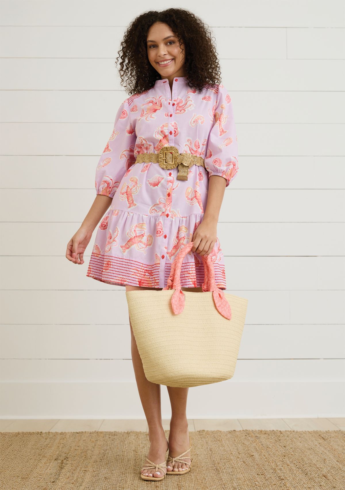 Sewing Down South x Crown & Ivy™ Vendue Large Straw Handbag