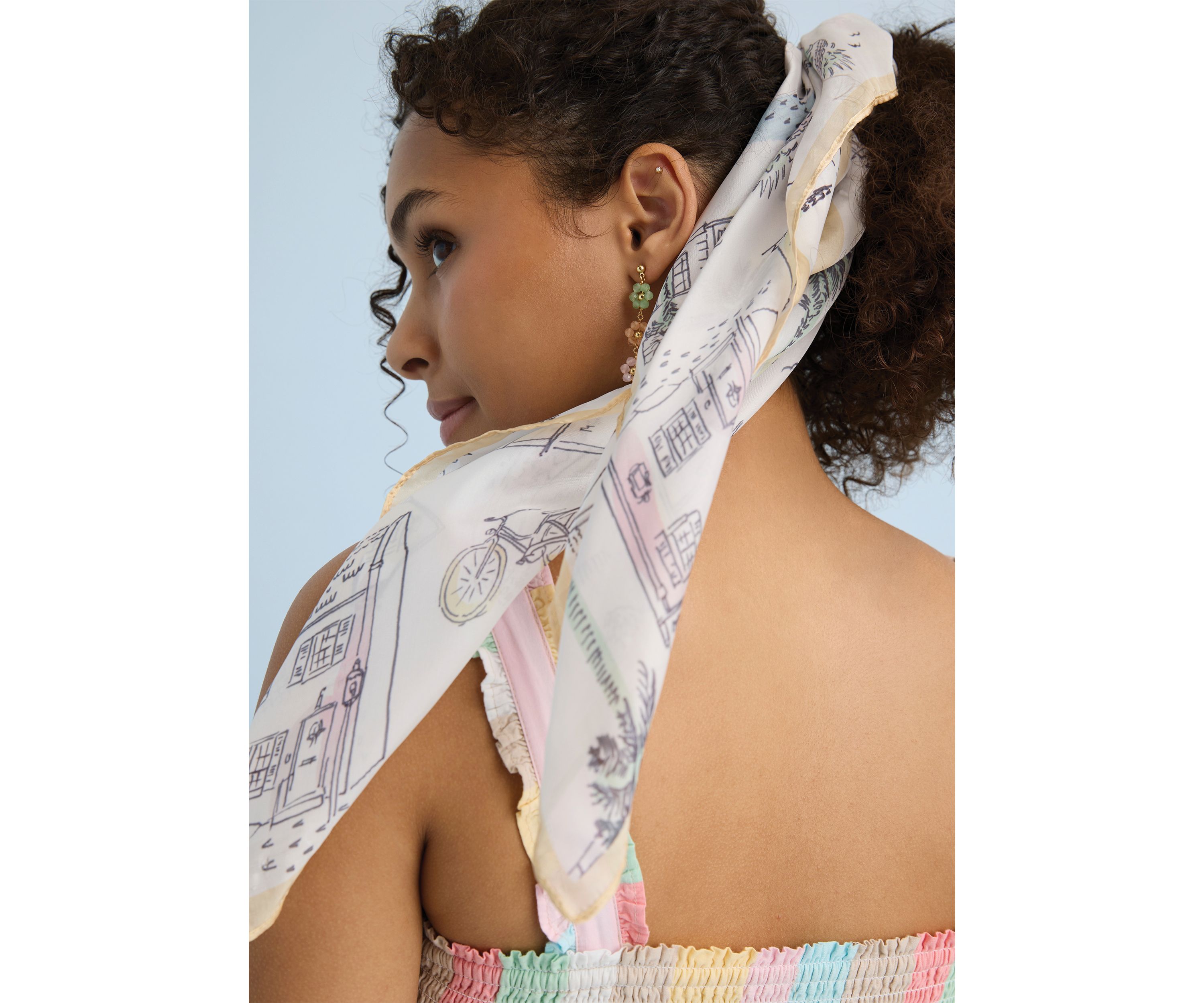 Sewing Down South x Crown & Ivy™ Adgers Printed Square Scarf