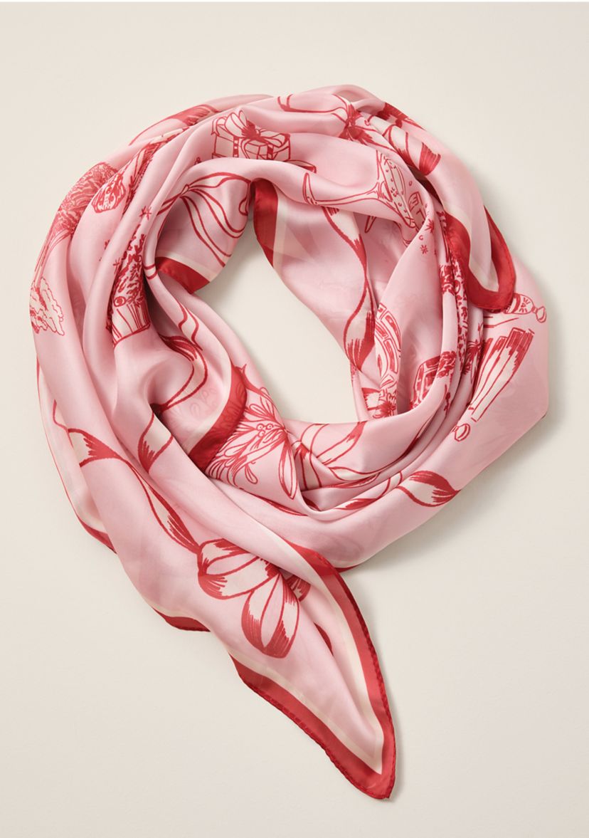 Sewing Down South x Crown & Ivy™ Sew Merry Printed Square Scarf