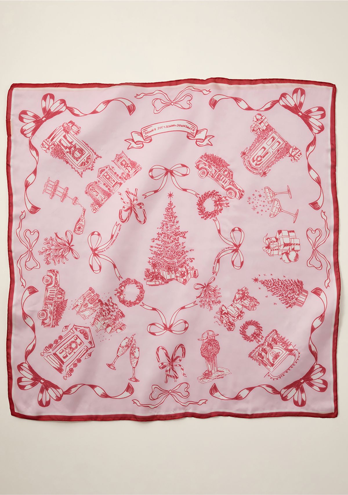 Sewing Down South x Crown & Ivy™ Sew Merry Printed Square Scarf