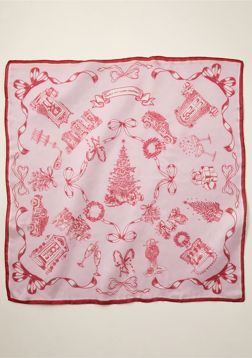 Sewing Down South x Crown & Ivy™ Sew Merry Printed Square Scarf