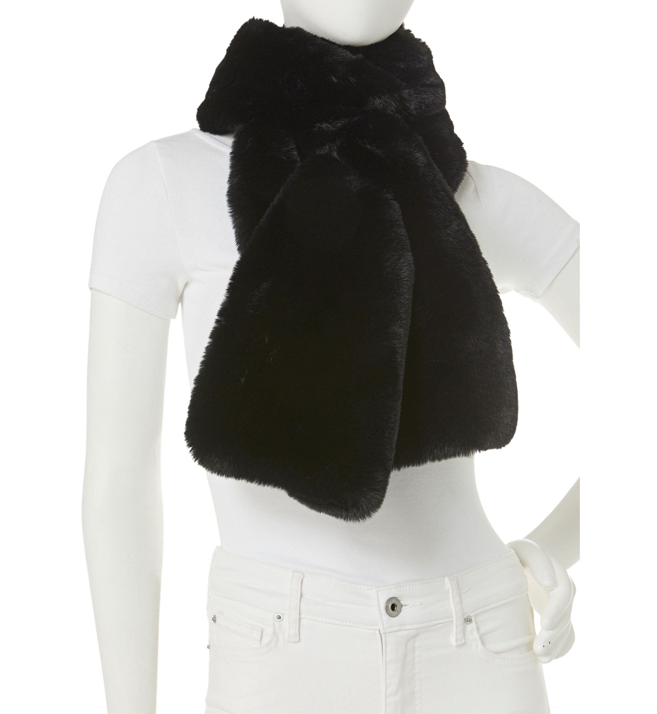 Pull Through Faux Fur Scarf