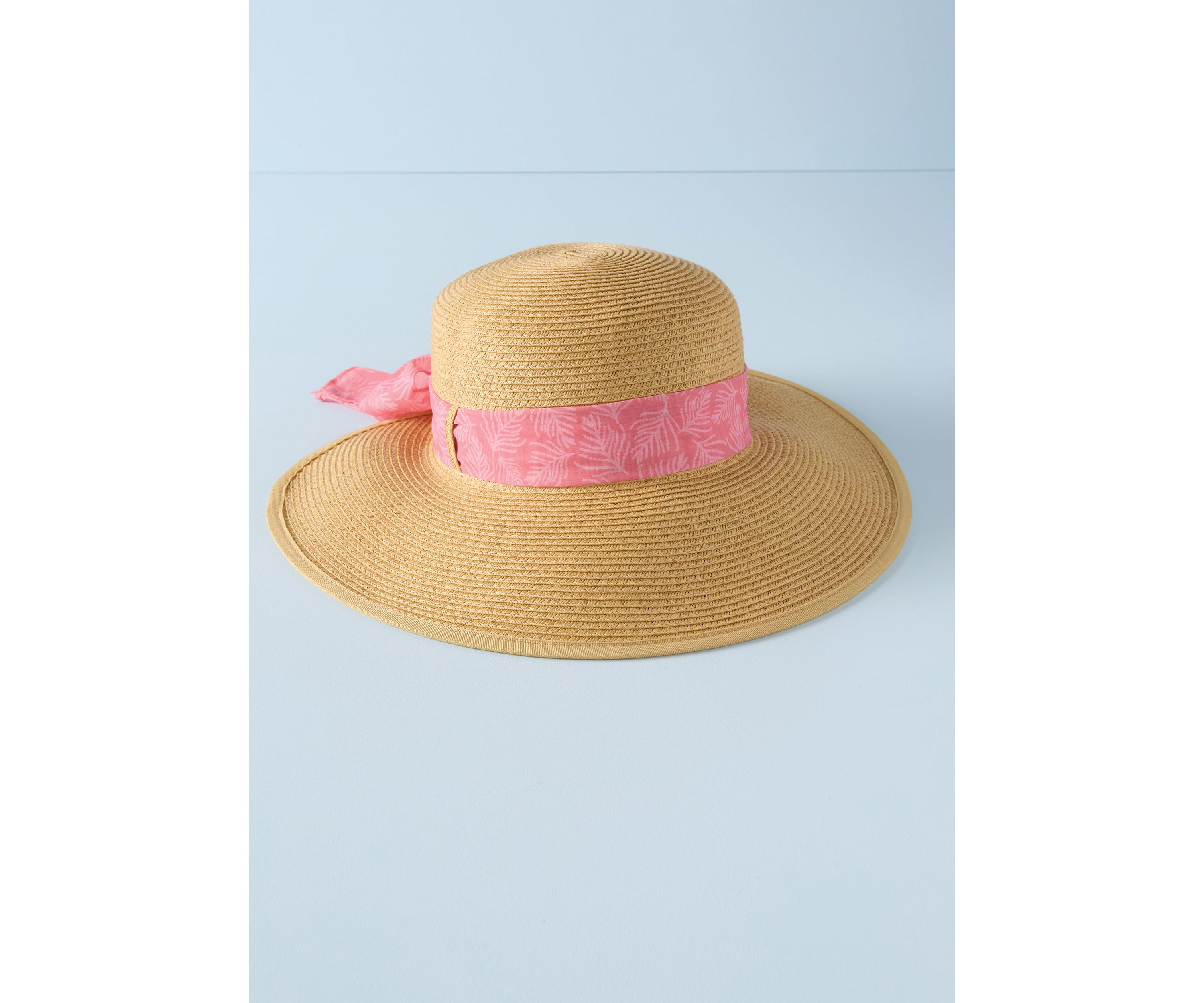 Sewing Down South x Crown & Ivy™ Legare Raffia Hat with Printed Ribbon			